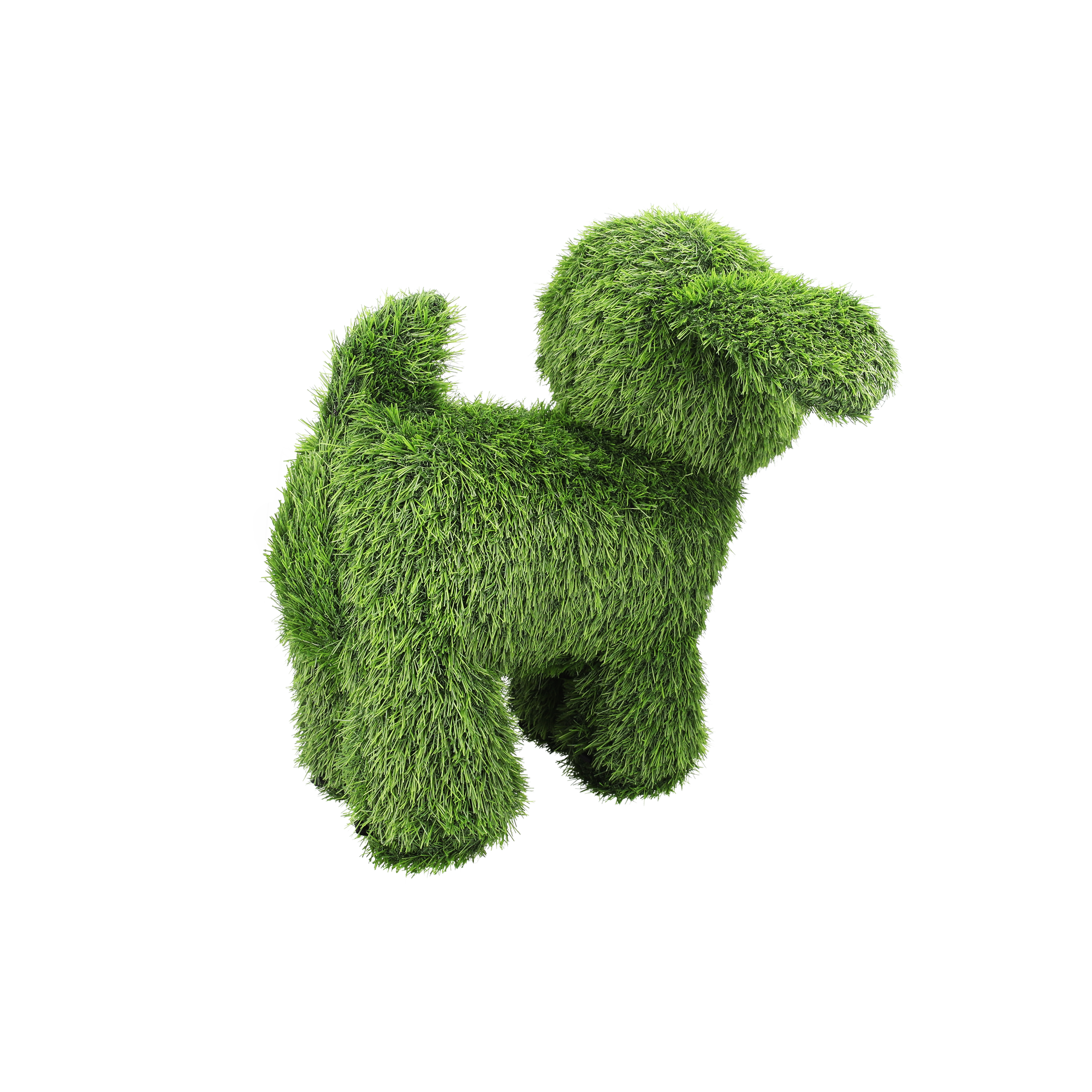 Cane piccolo verde h 50x50x25 cm in erba sintetica