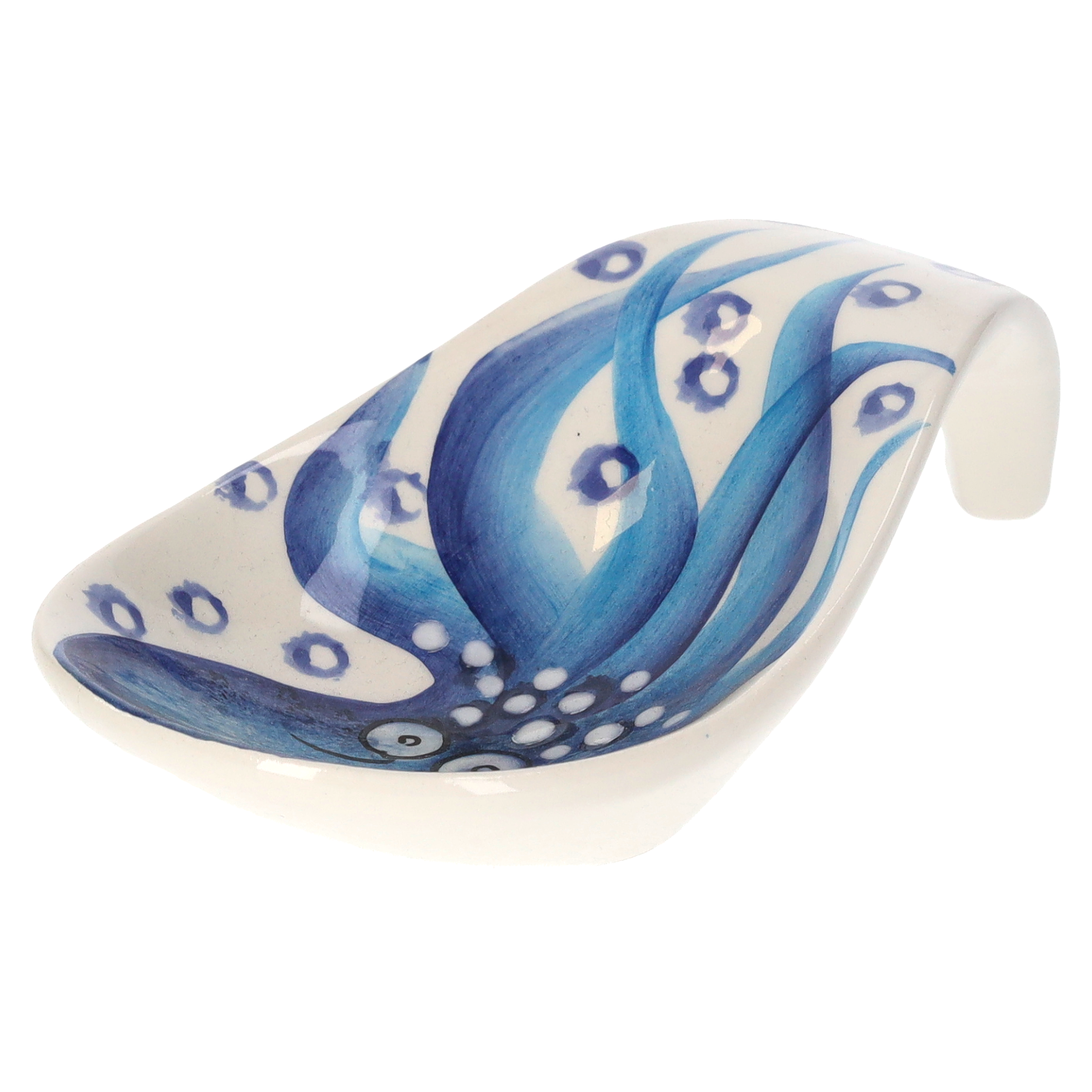 Ciotolina salsiera ceramica polipo h 4,5x17 cm