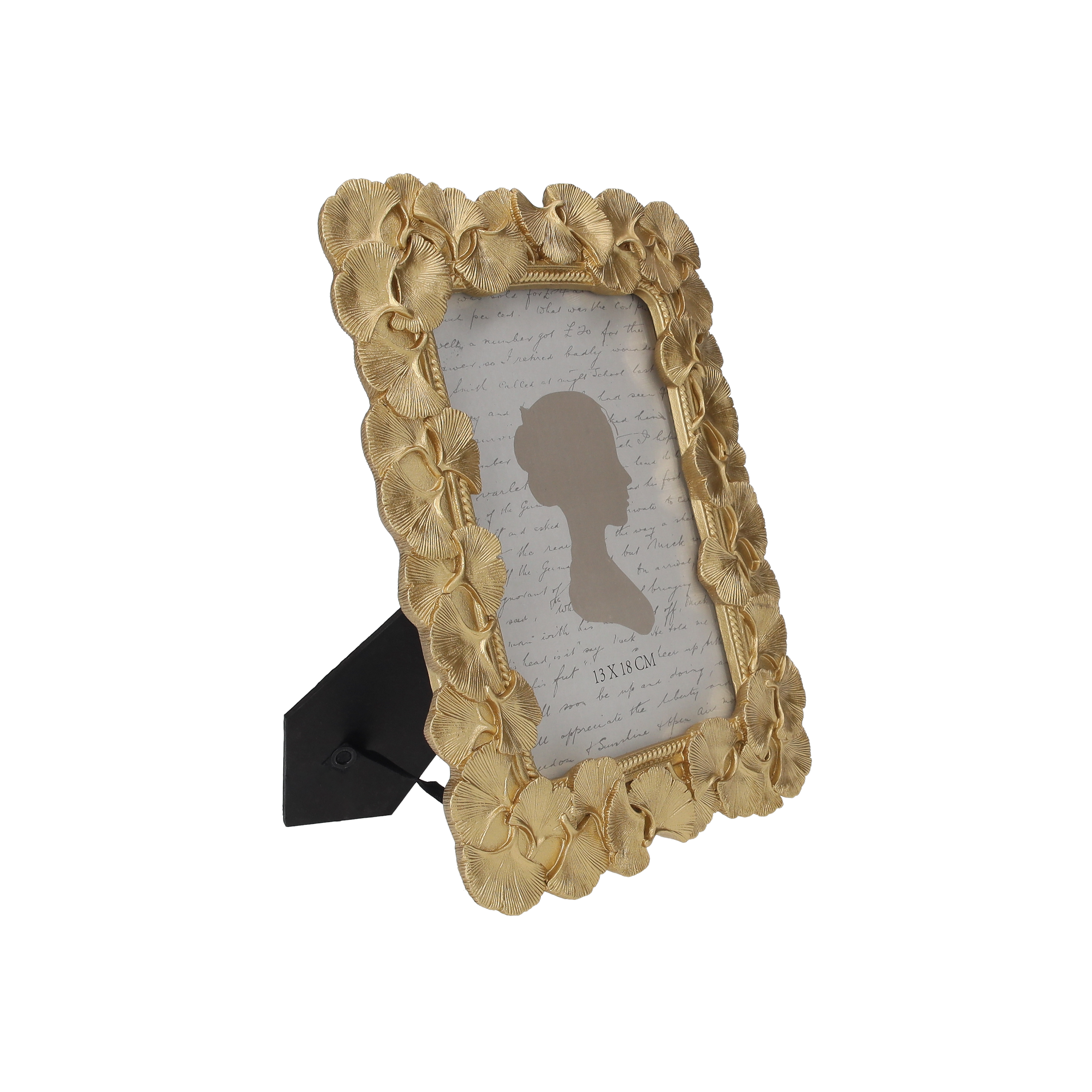 Portafoto resina gold grigio 27,5x32 cm decorativo
