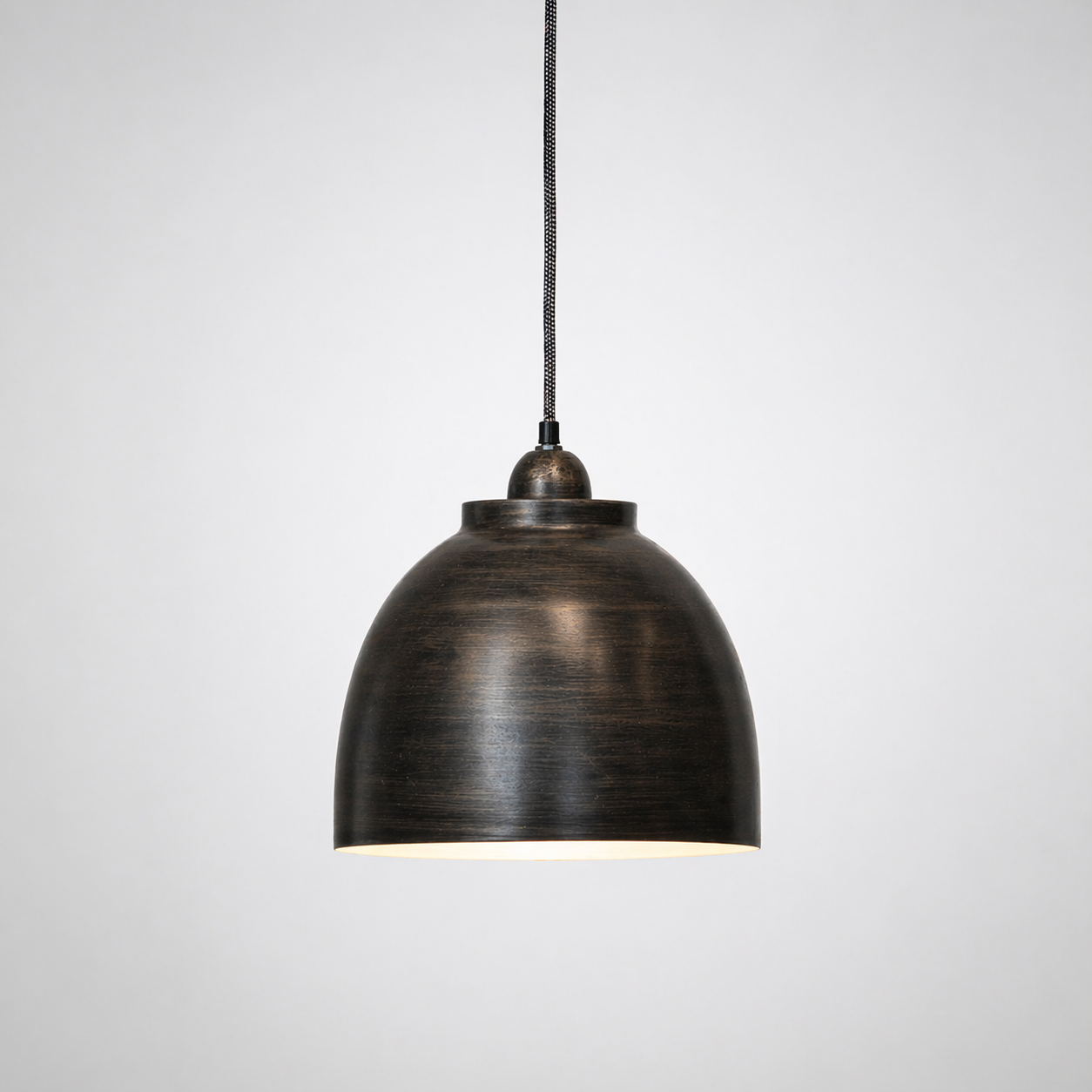 Lampadario in ferro nero h 150 d 30 cm