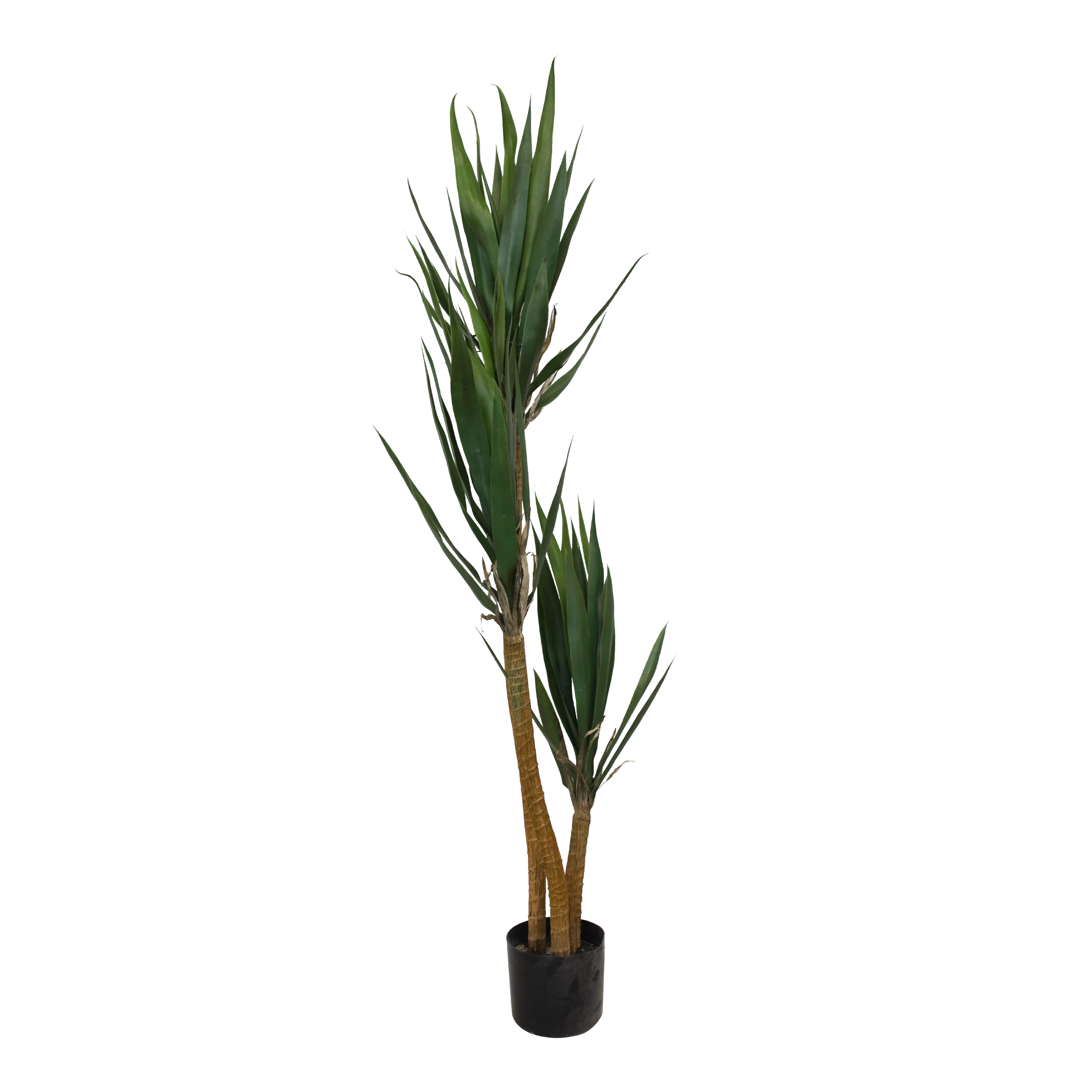 Pianta artificiale con vaso verde a 3 rami Altezza cm 150