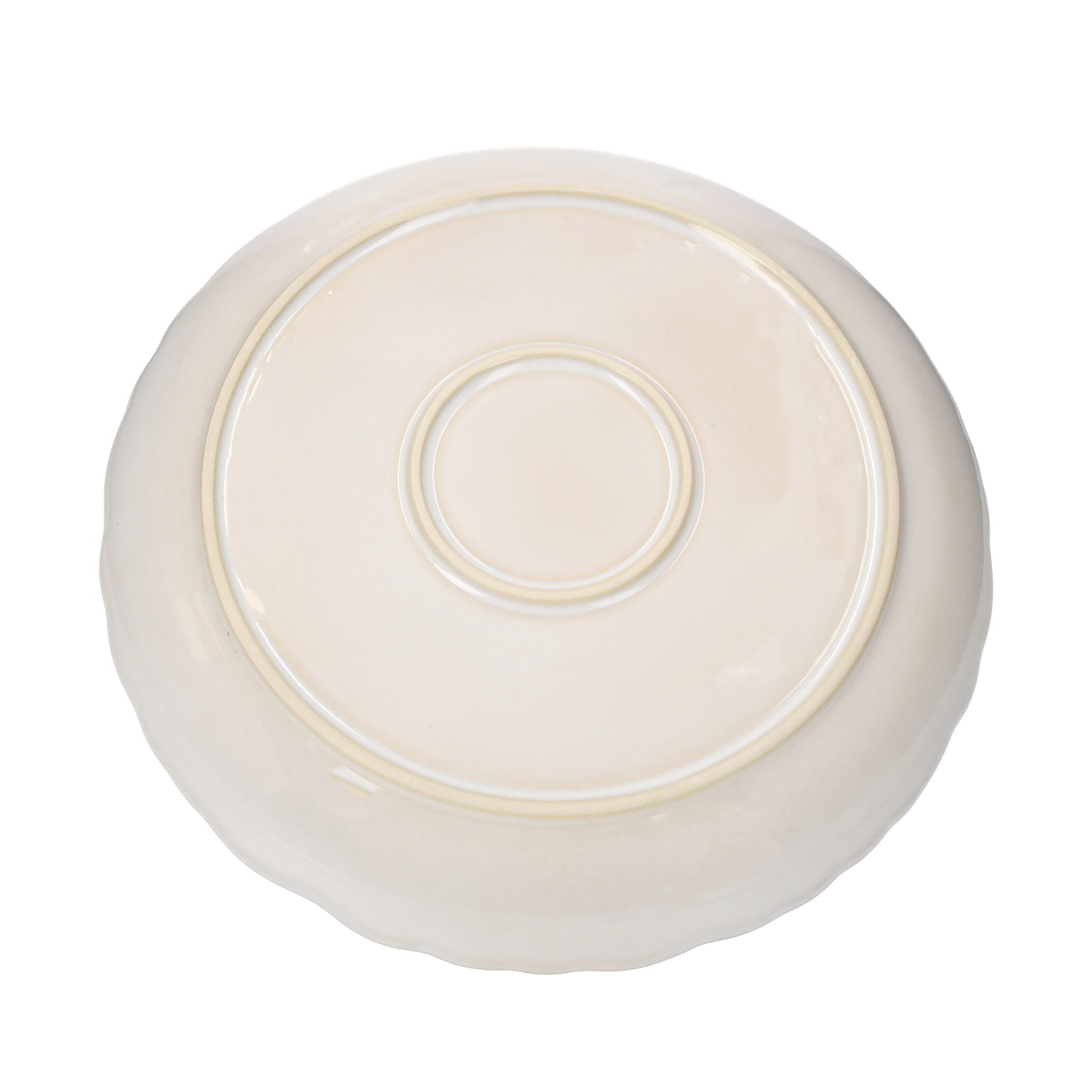 Piatto piano turchese in ceramica d 29 h 3 cm