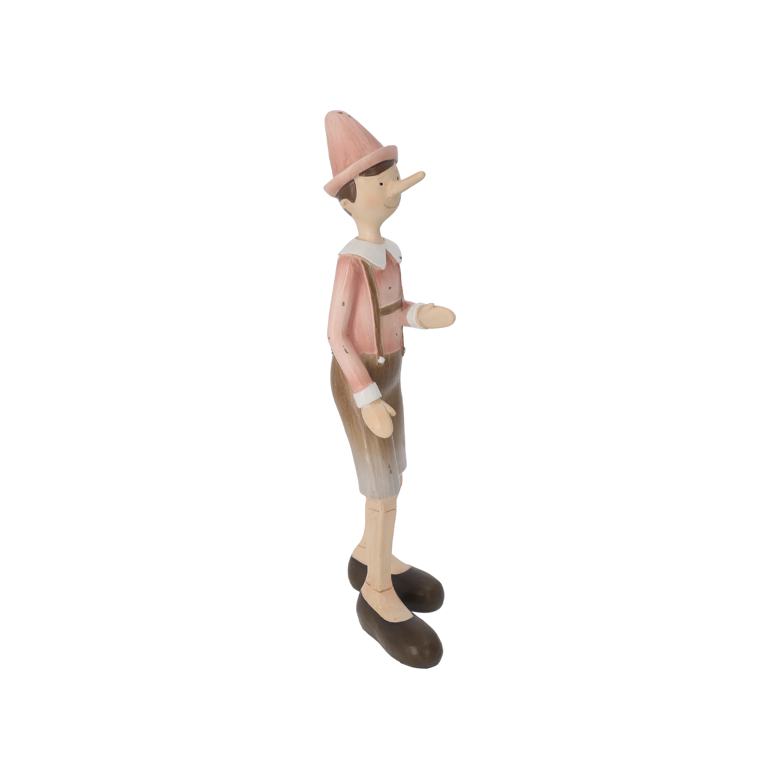 Coppia Pinocchi pink in resina h 28 cm
