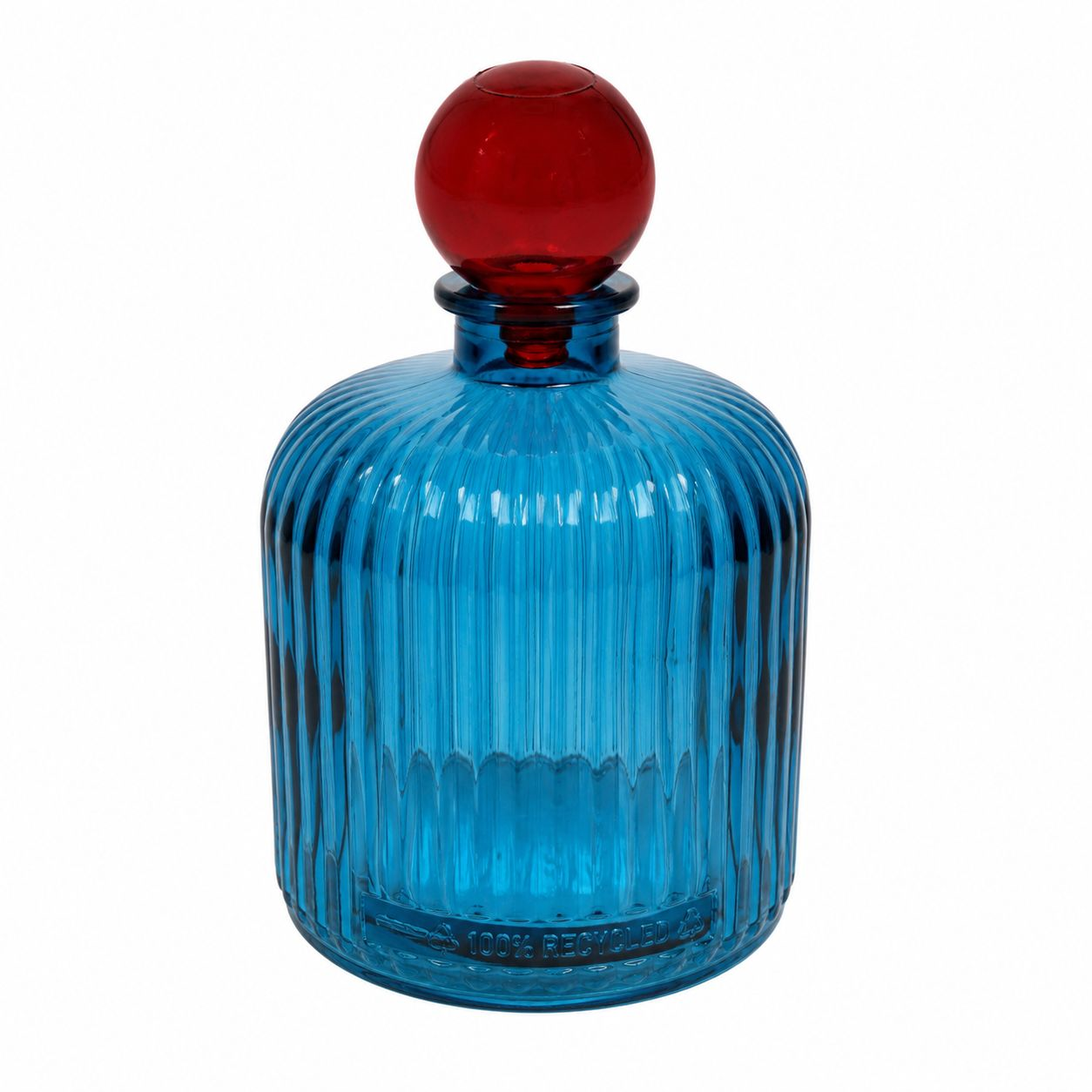 Tappo vetro rosso decorativo Ø8 cm