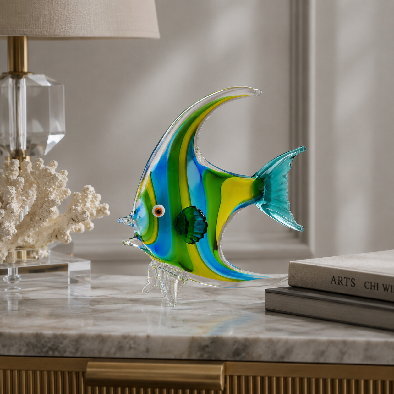 Pesce Dori in vetro colorato 24x9x27 h cm