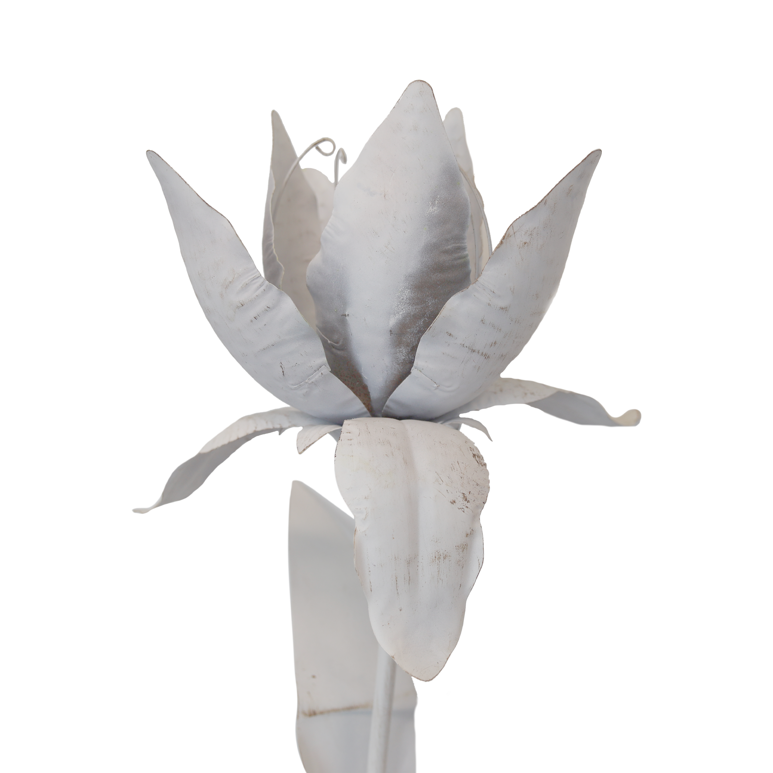 Piantone ninfea bianco h 117x30 cm in ferro