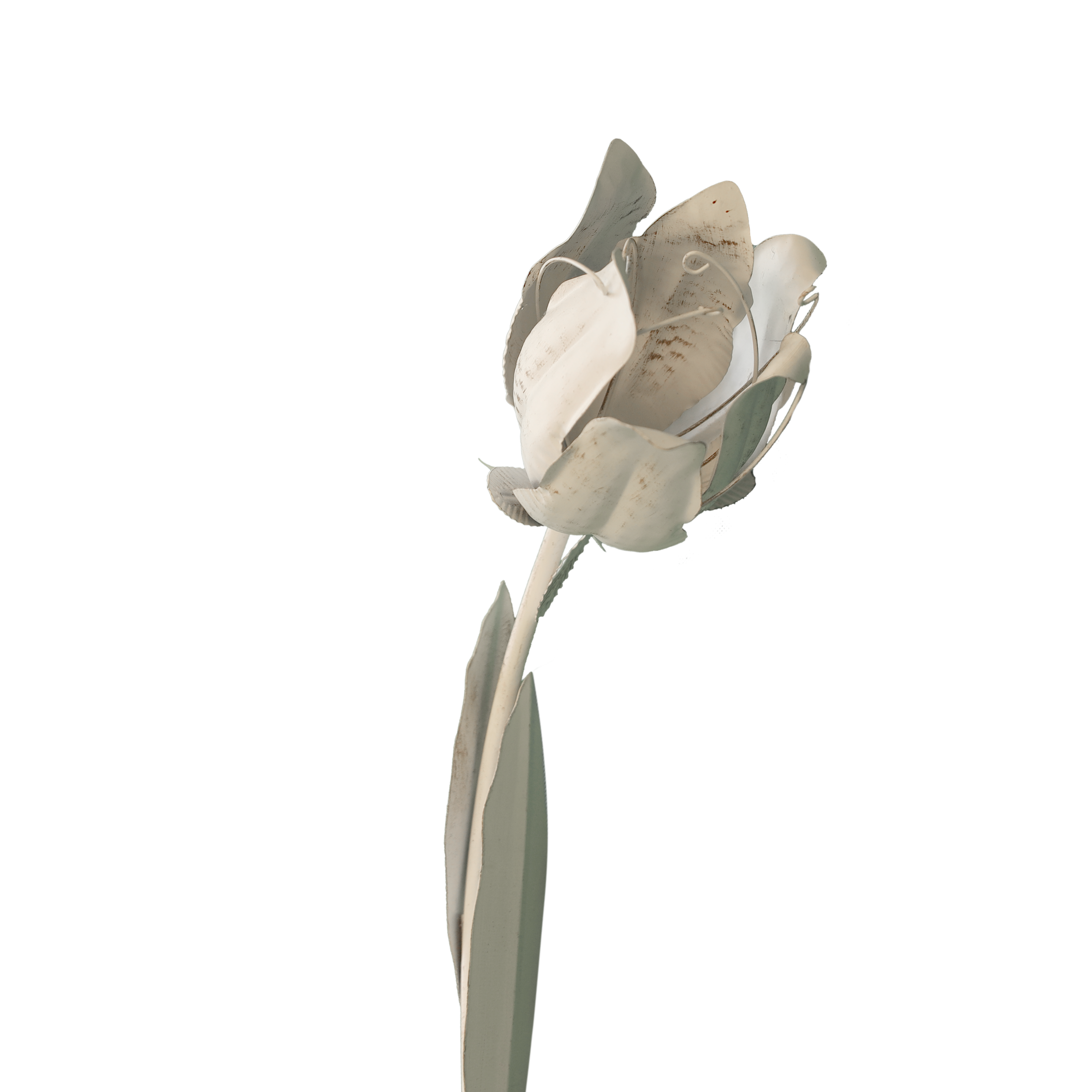 Piantone loto bianco h 115x30 cm in ferro