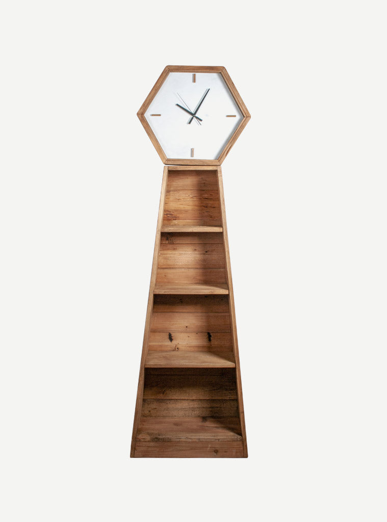 Libreria con orologio 55 x 28 x 180 h cm