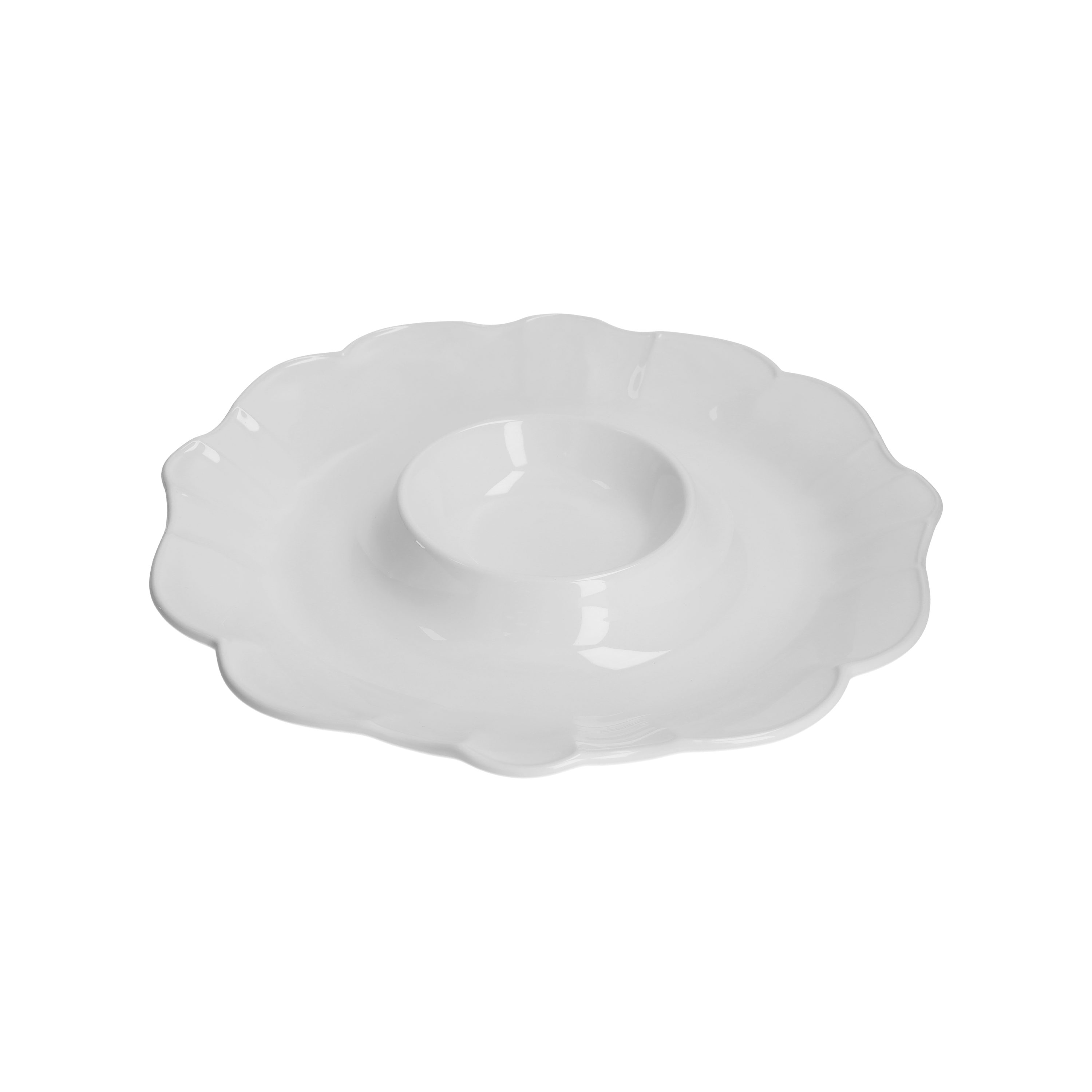 Antipastiera 5 Scomparti D 40 x H 5 cm in Ceramica Decorativa