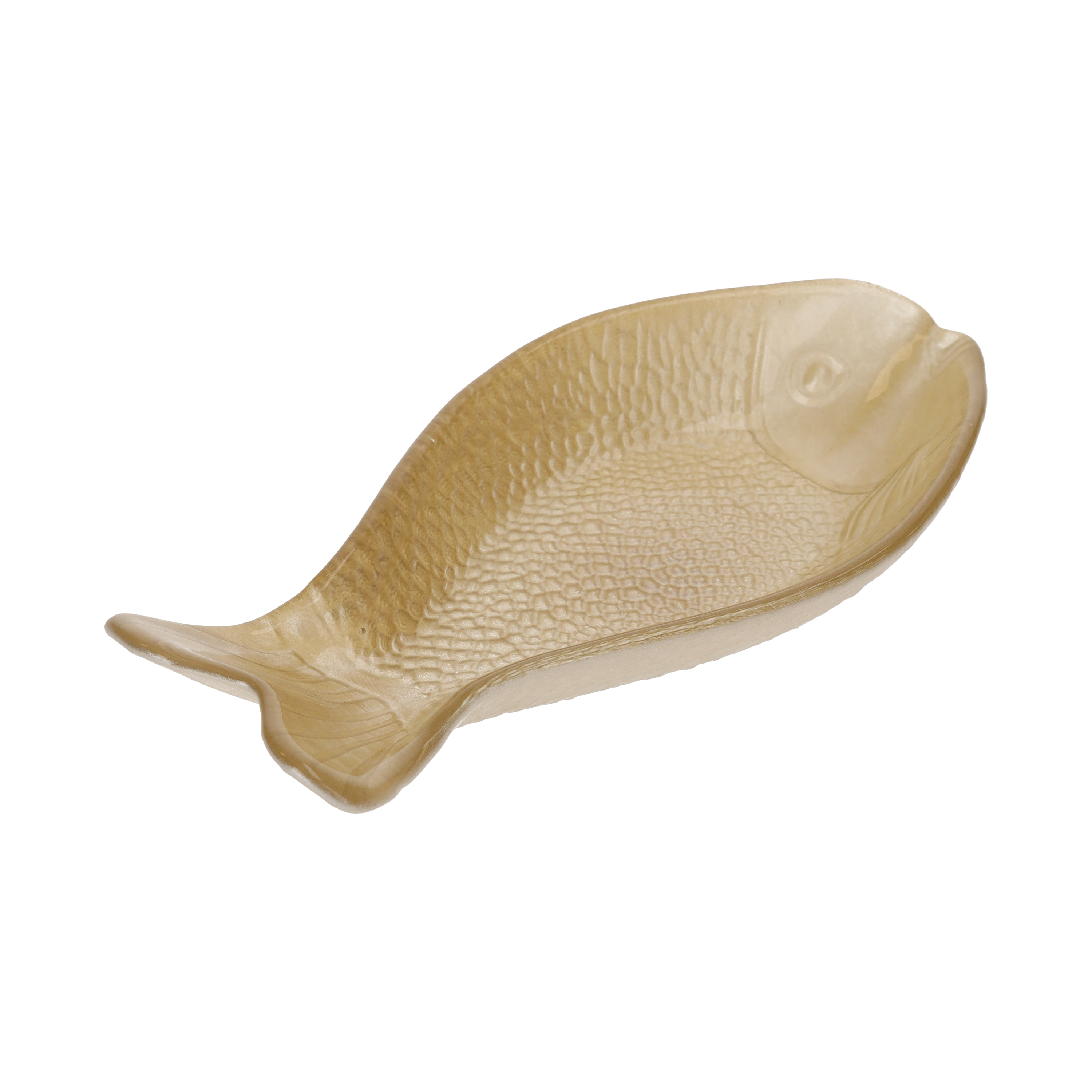 Piatto pesce sabbia in vetro 25 x 12 cm