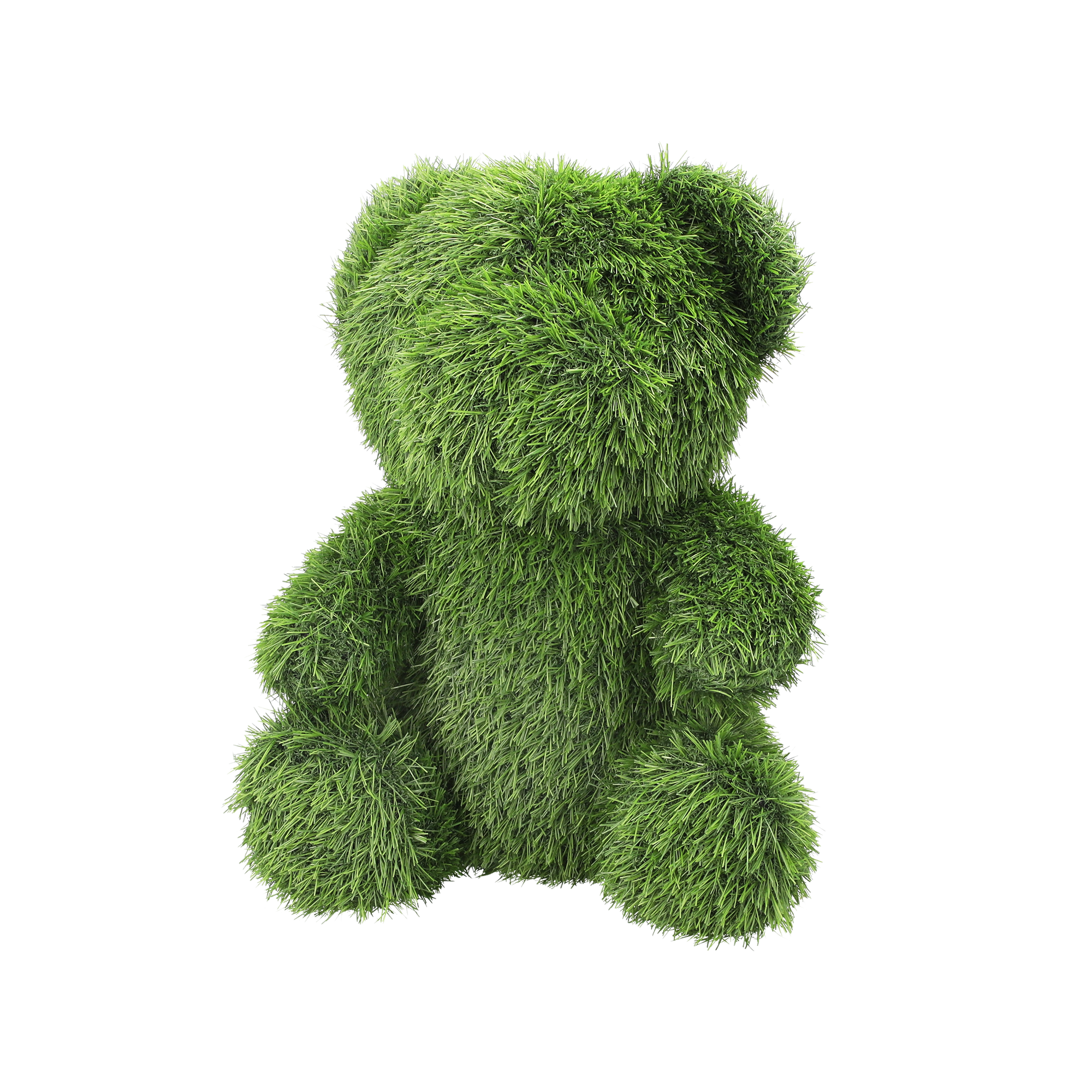 Orso medio h 50x35x30 cm in erba sintetica colore verde