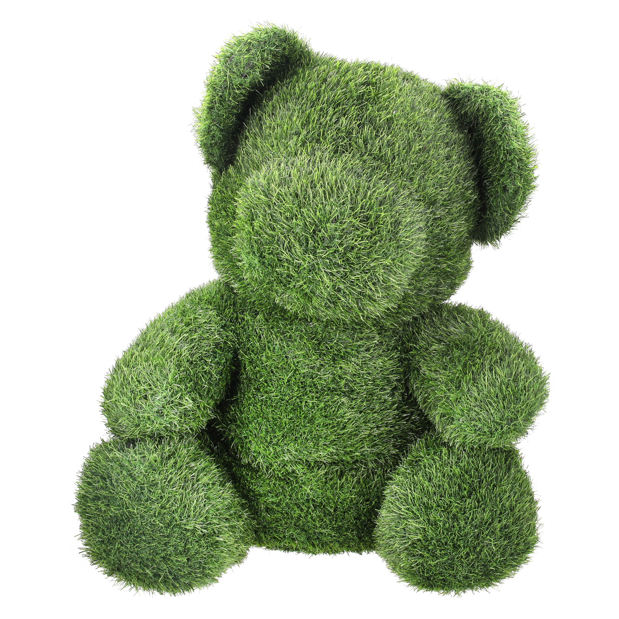 Orso verde h 75x60x40 cm in erba sintetica