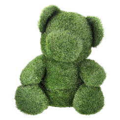 Orso verde h 75x60x40 cm in erba sintetica