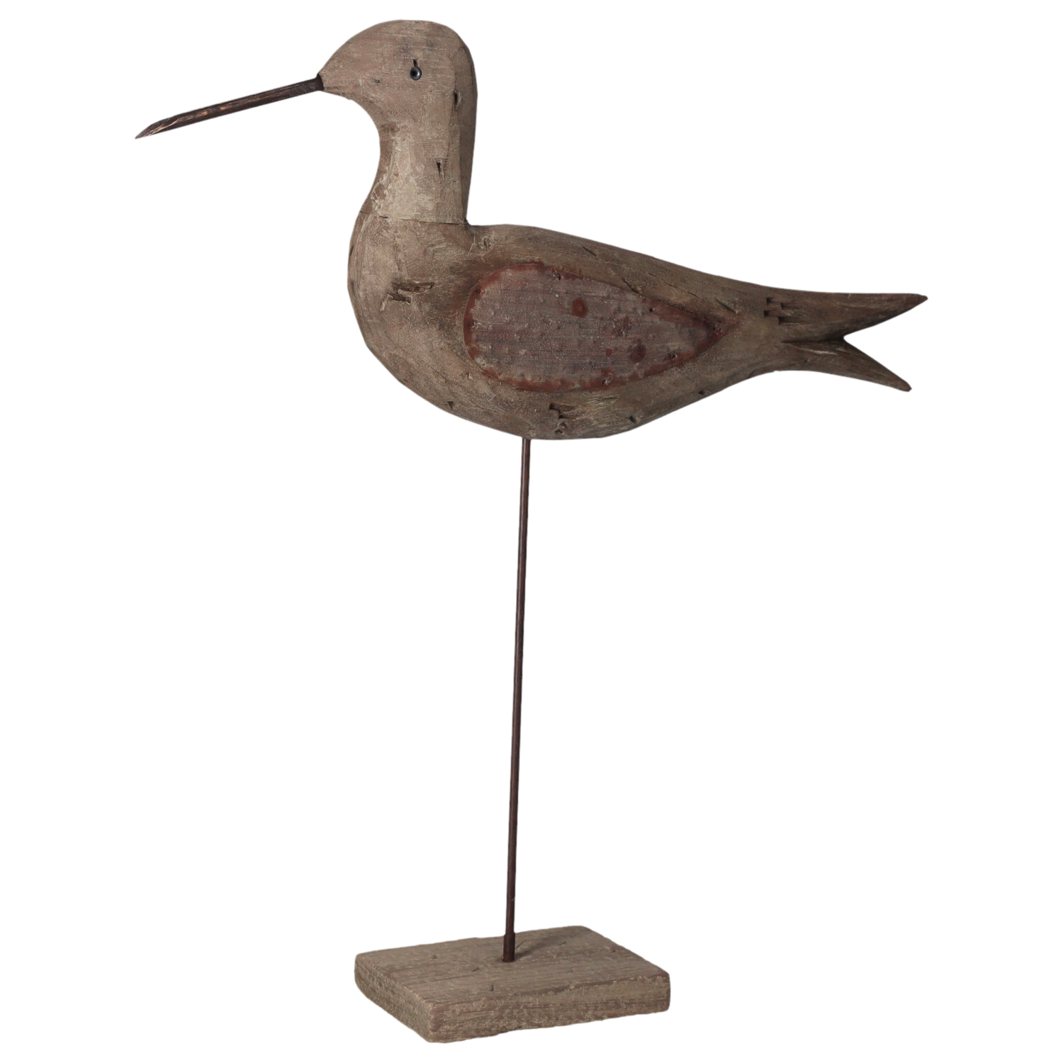 Gabbiano decorativo legno naturale 30x28