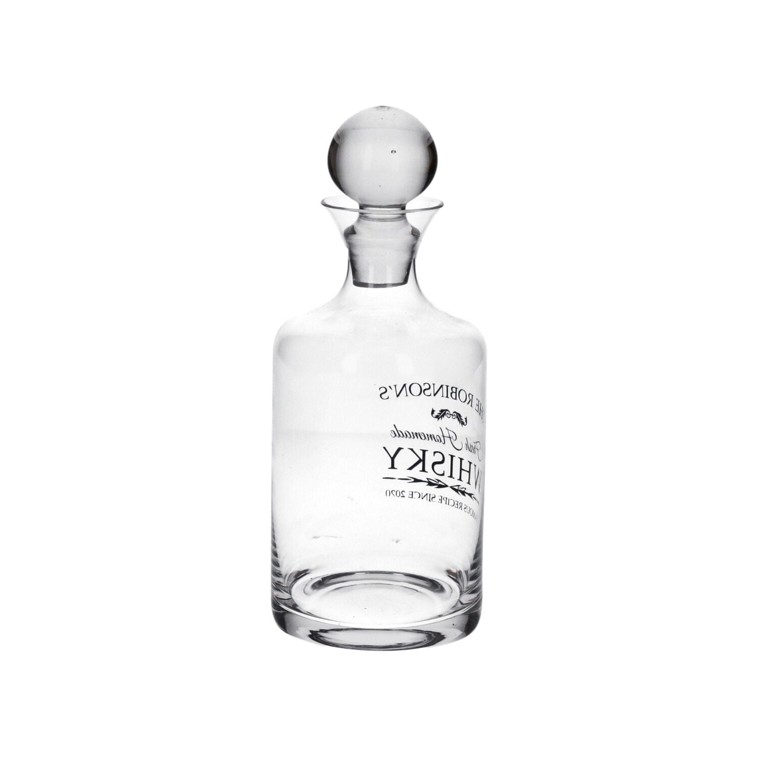 Bottiglia per whisky trasparente d 10 h 24,5 cm
