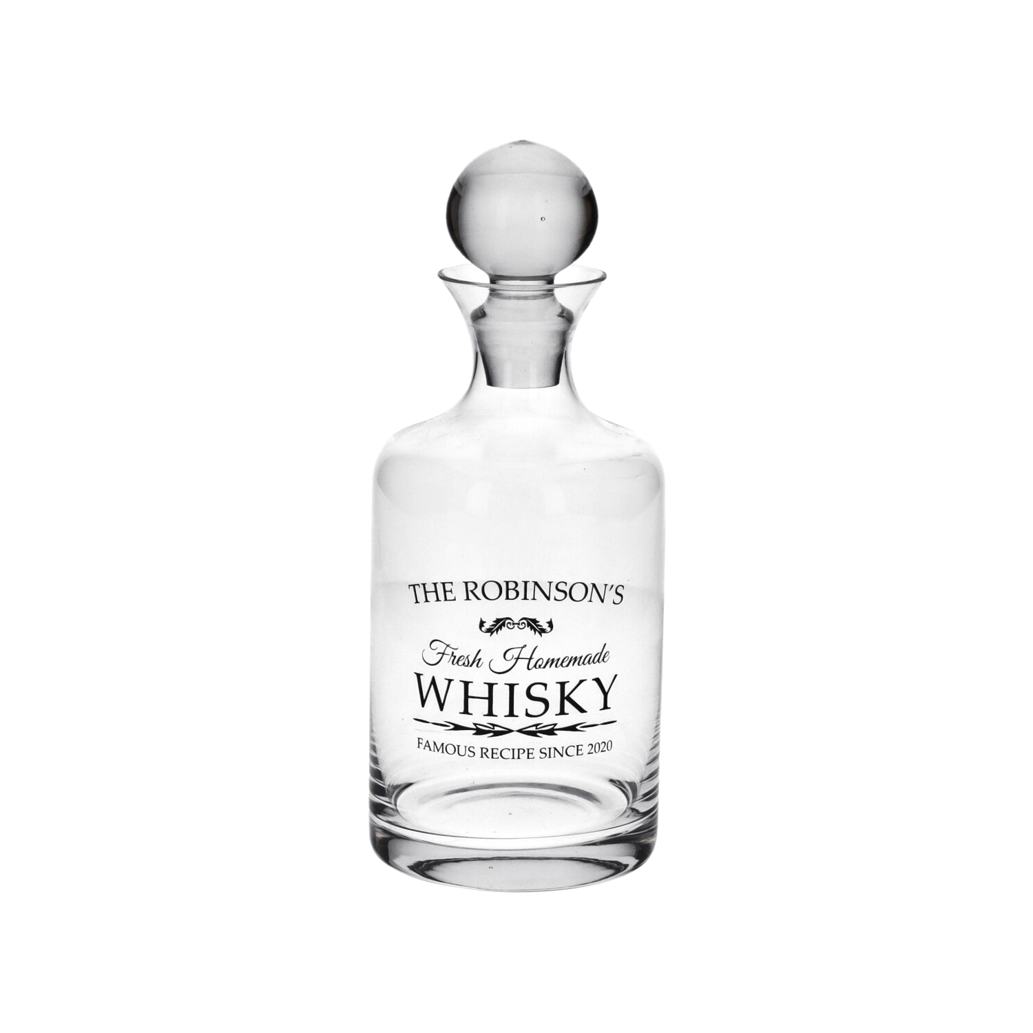 Bottiglia per whisky trasparente d 10 h 24,5 cm
