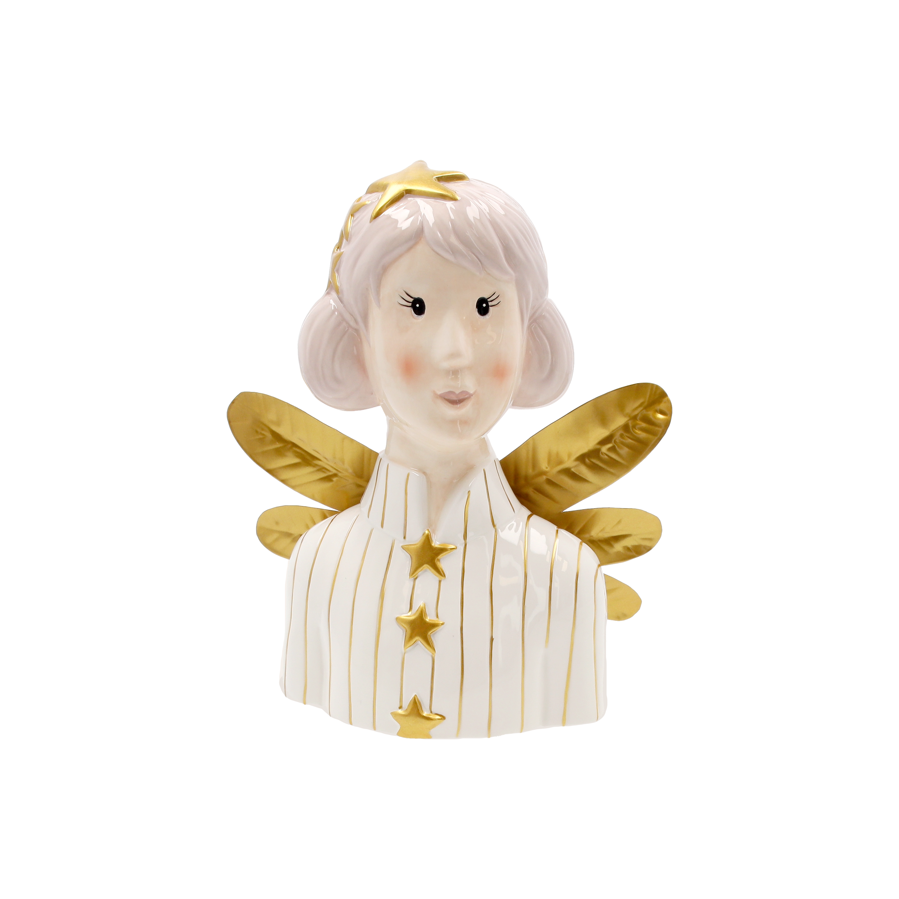 Busto angioletto in ceramica 25 x 21 x 10 cm