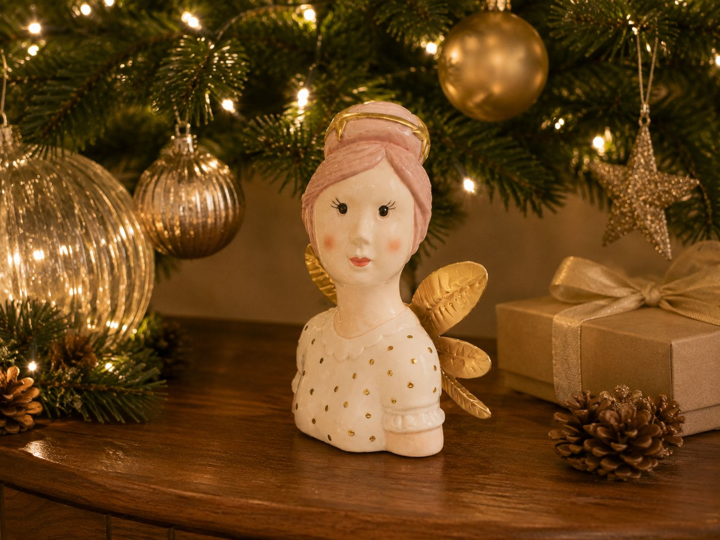 Busto fatina in ceramica 25 x 21 x 10 cm