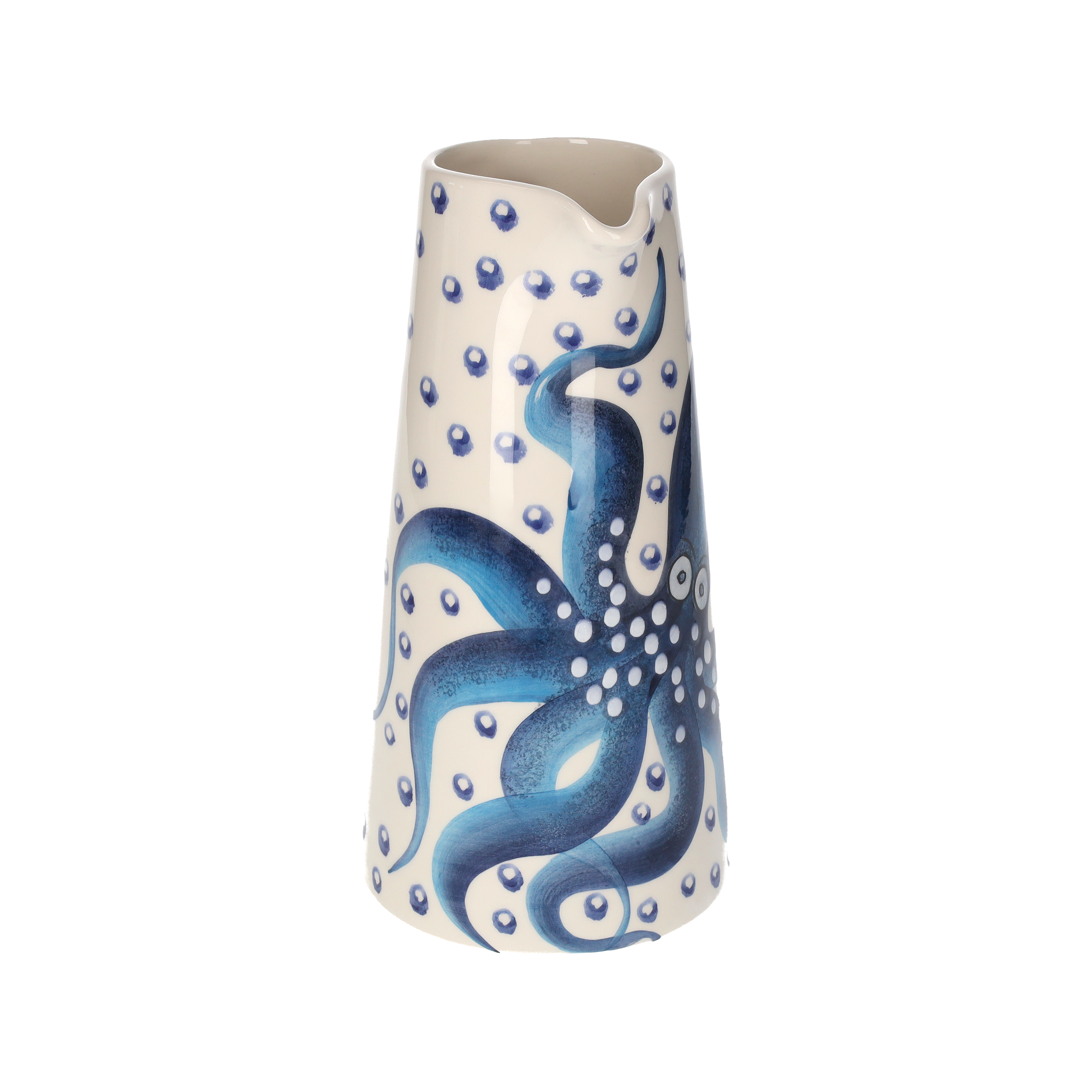 Brocca ceramica polipo d 10 x 25 h cm