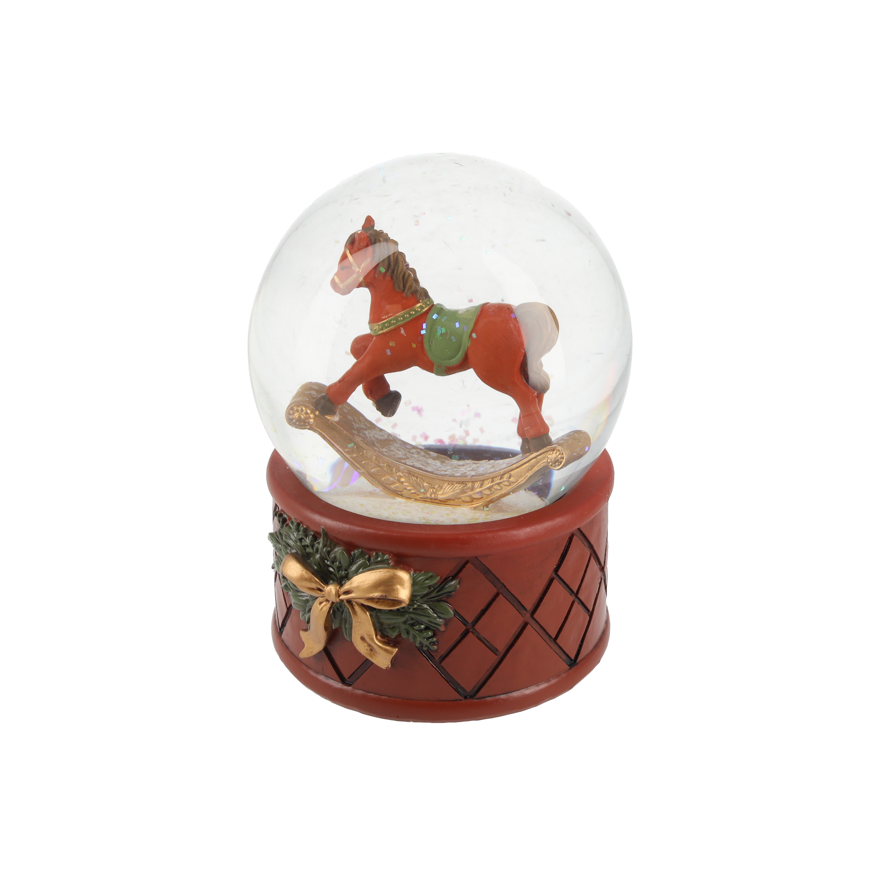 Pallina con cavallino red h 15 x 10 cm
