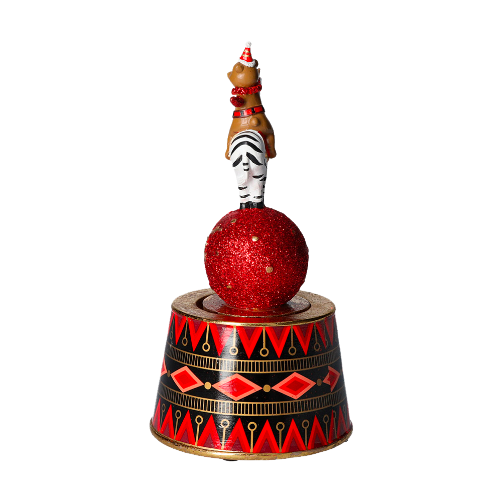 Carillon rosso zebra natalizio Ø 23 x h 12 cm