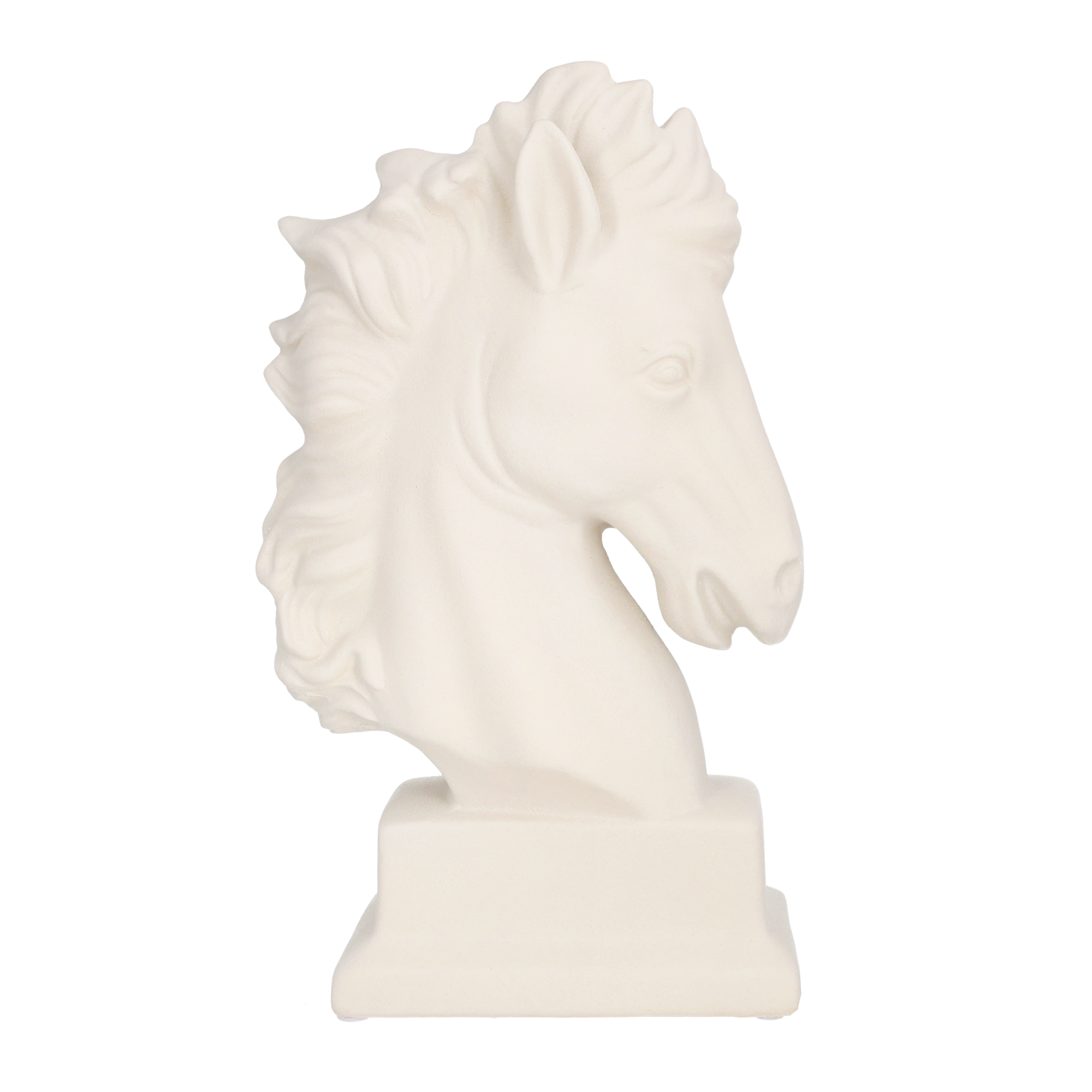 Testa cavallo in ceramica grezza h 50 x 26 x 14 cm
