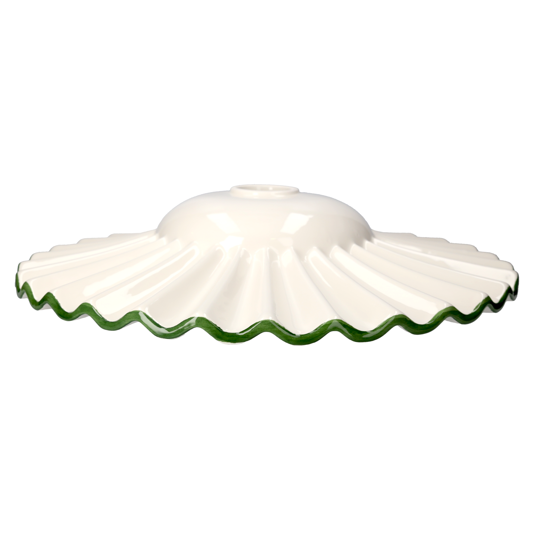 Lampadario a sospensione fazzoletto d 39 cm verde con catena in ceramic