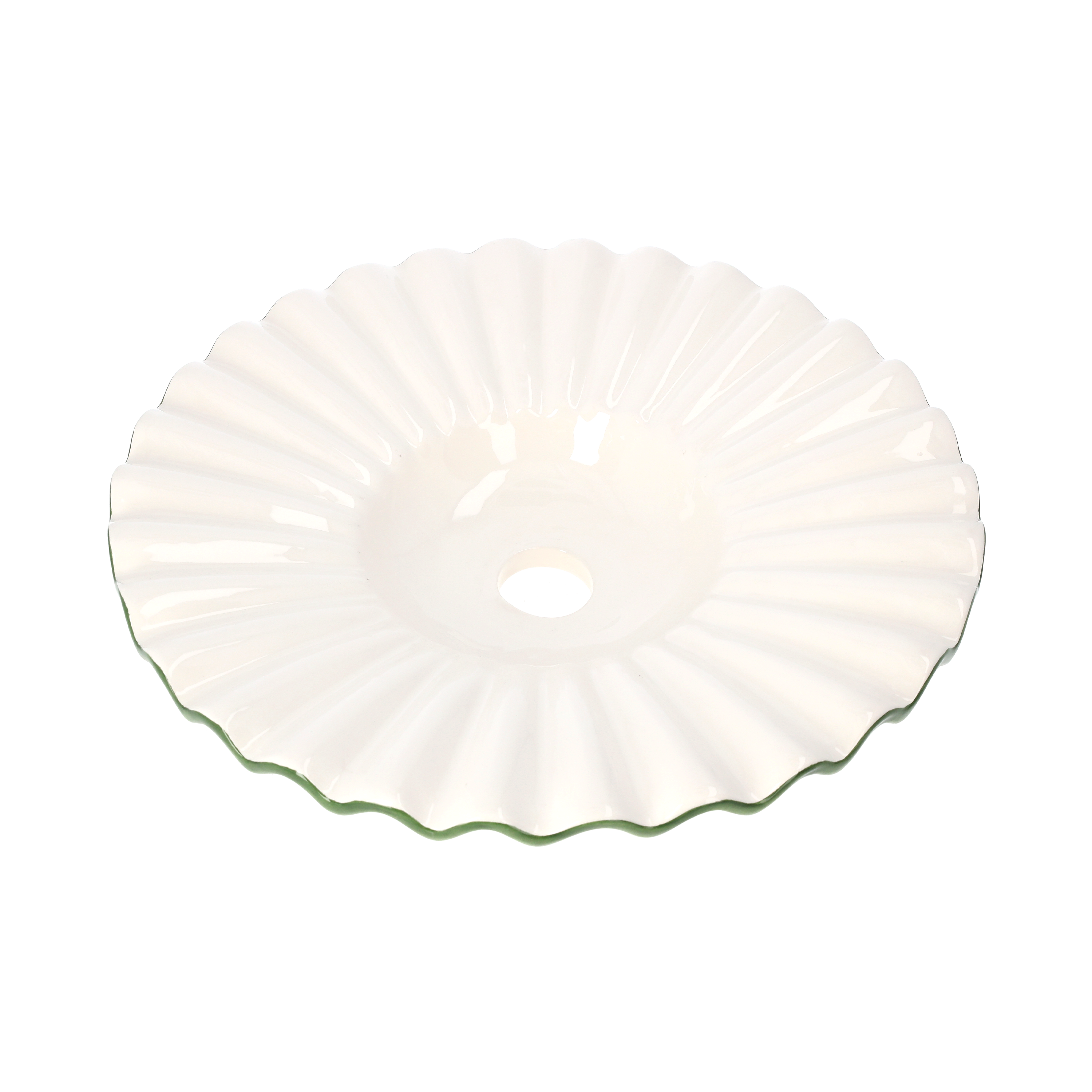 Lampadario a sospensione fazzoletto d 39 cm verde con catena in ceramic