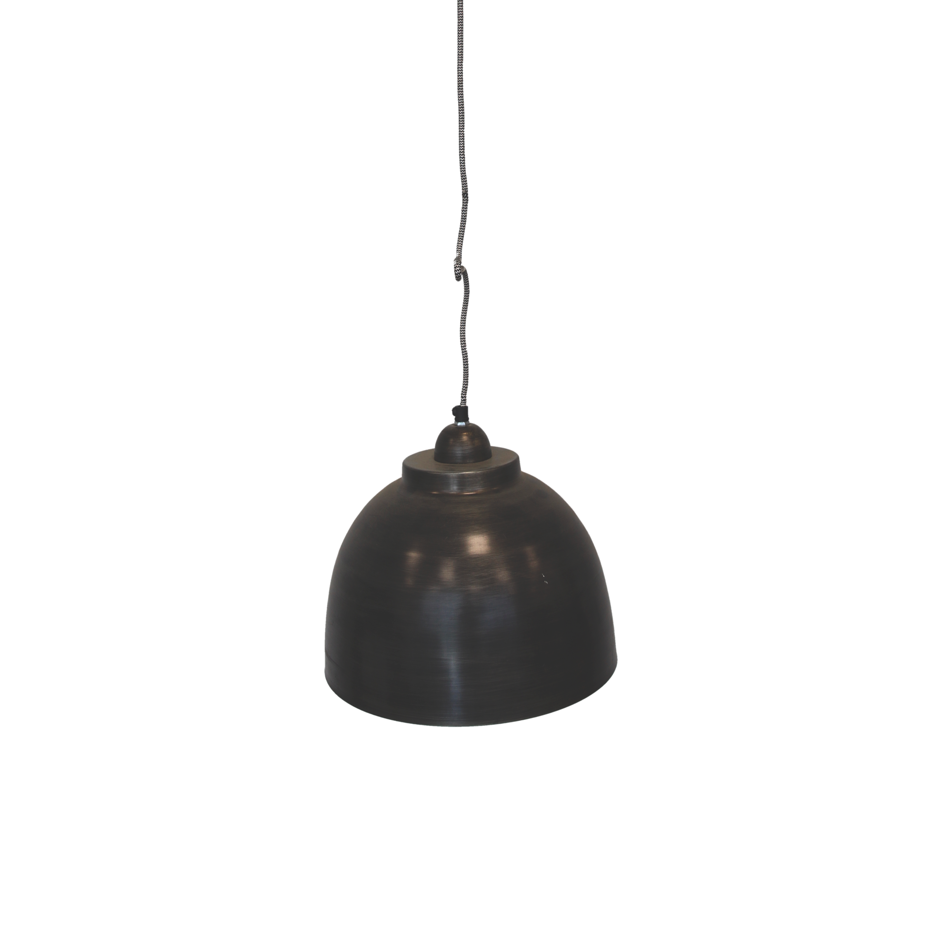 Lampadario in ferro nero h 150 d 30 cm