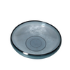 Centrotavola d 35 h 9 cm in vetro blu trasparente