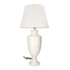 Base lampada impero bianca h 52x20 cm in ceramica