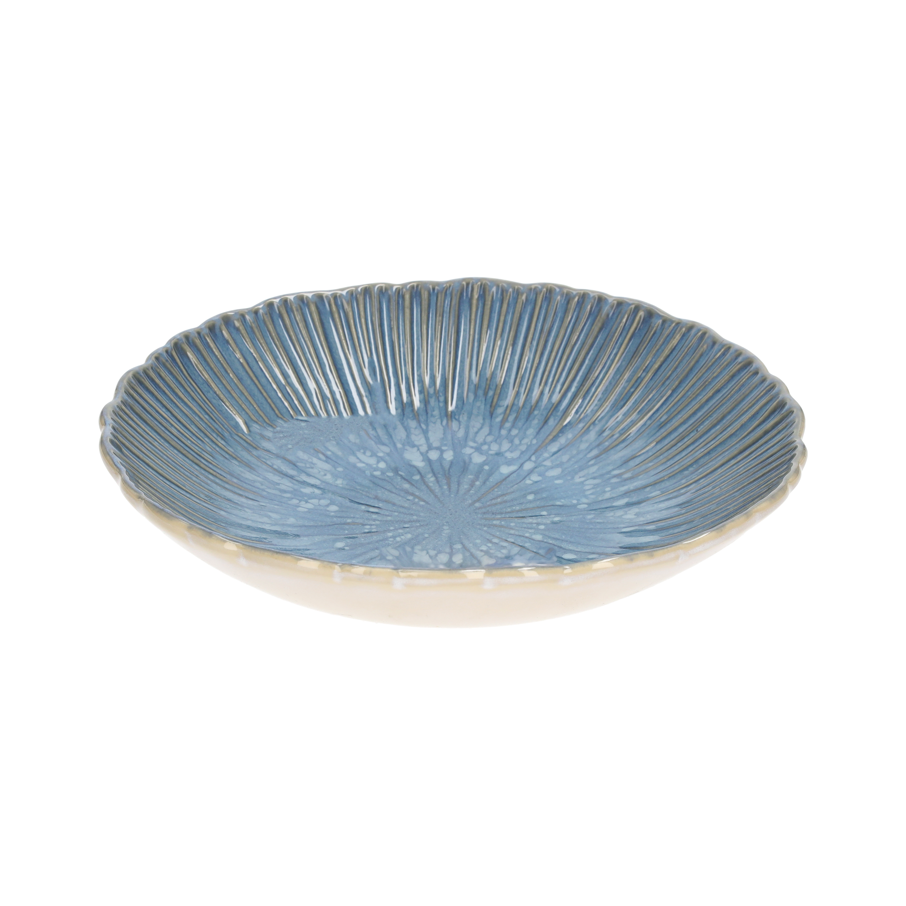 Insalatiera “Corallo” azzurra D 28 H 7 cm in Ceramica