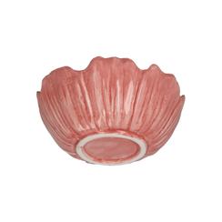 Ciotola in ceramica a fiore rosa, diametro cm 13