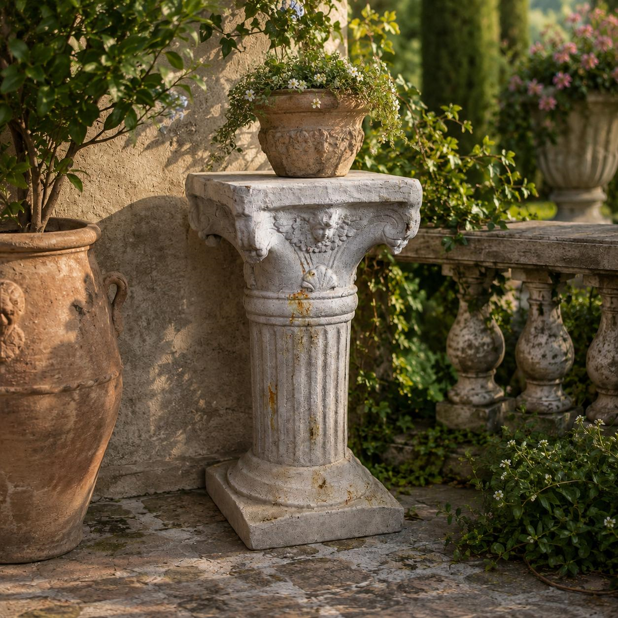 Capitello grande h 70x33x33 cm in resina