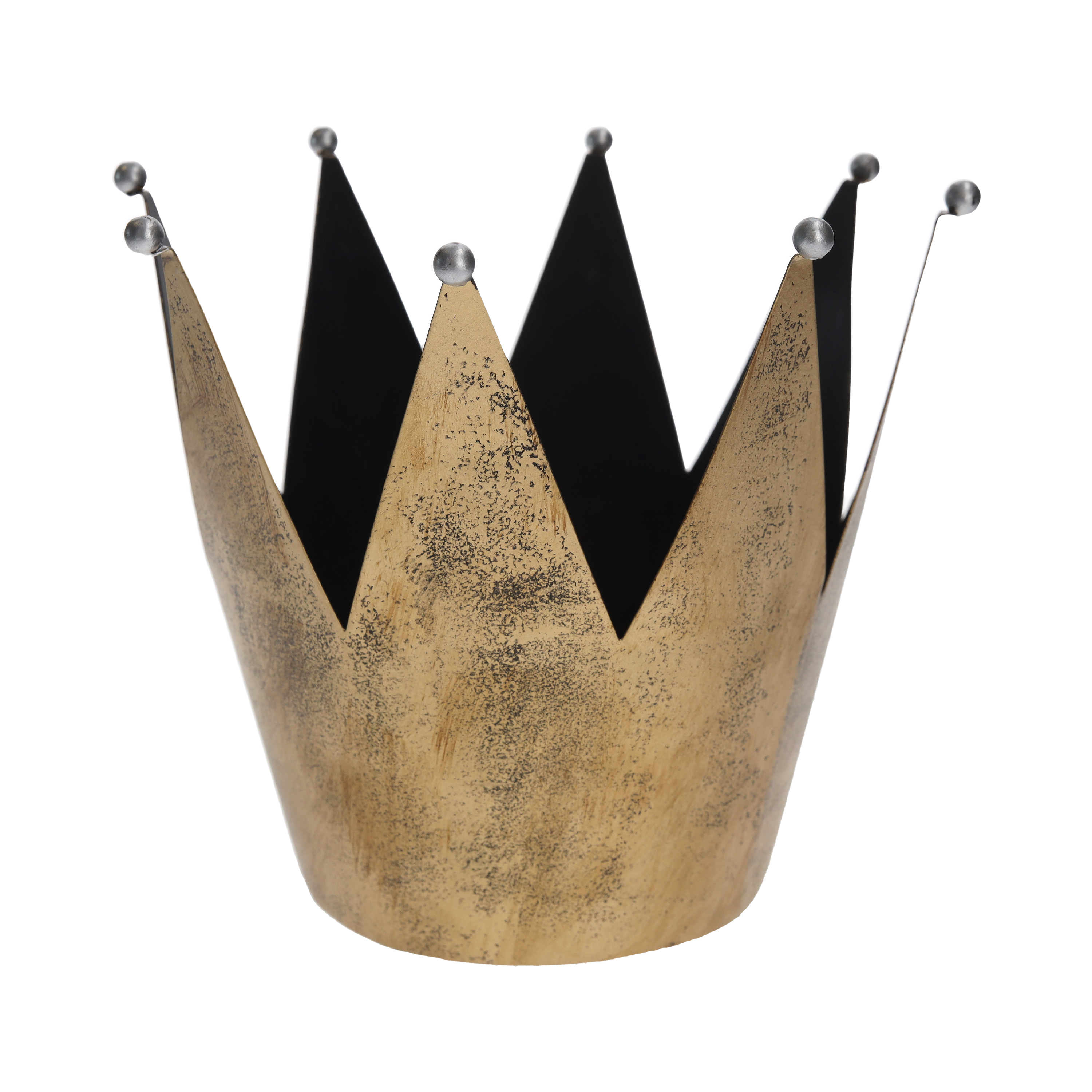 Corona decorativa metallo gold D17 H18