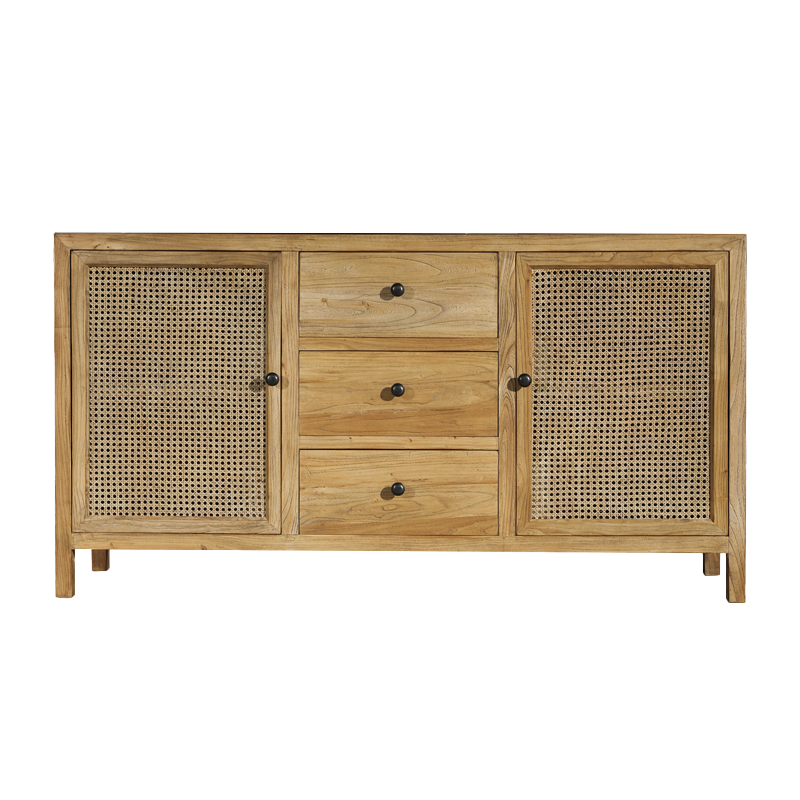 Credenza paglia di Vienna 3 cassetti 2 ante 160 x 45 x 85 h cm