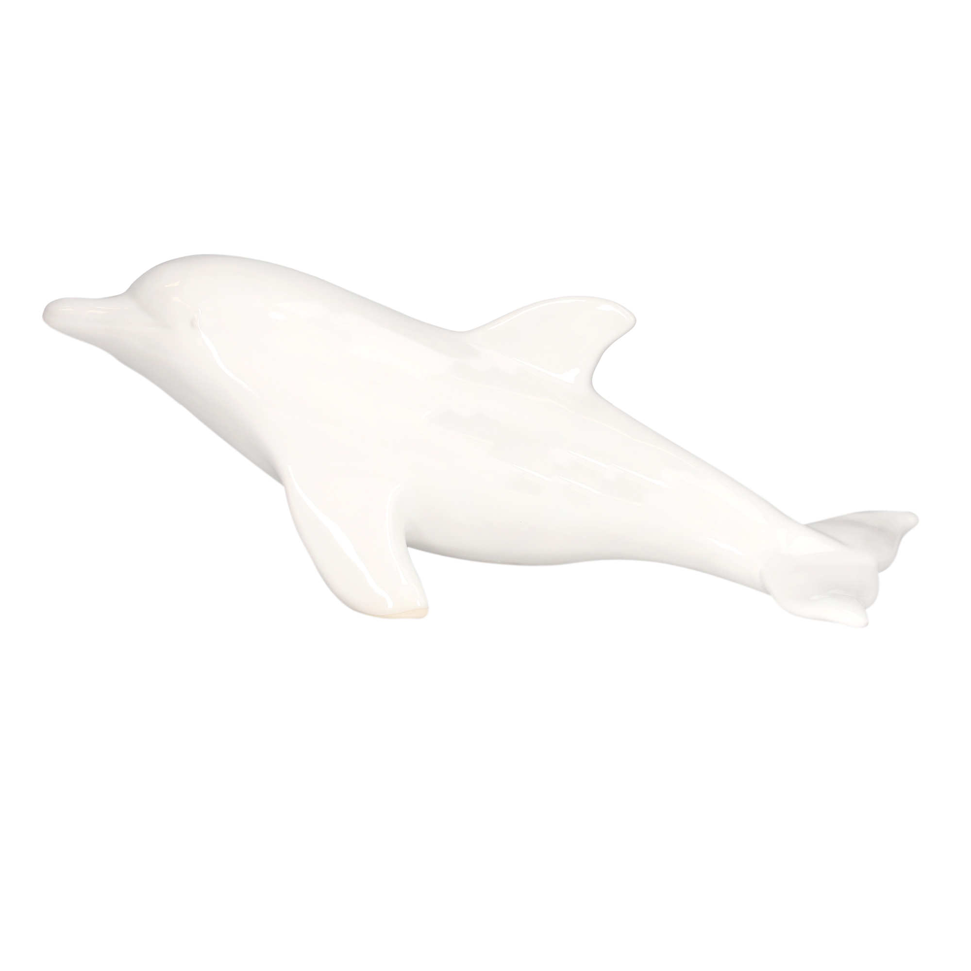 Delfino bianco in ceramica h 19 x 50 x 20 cm