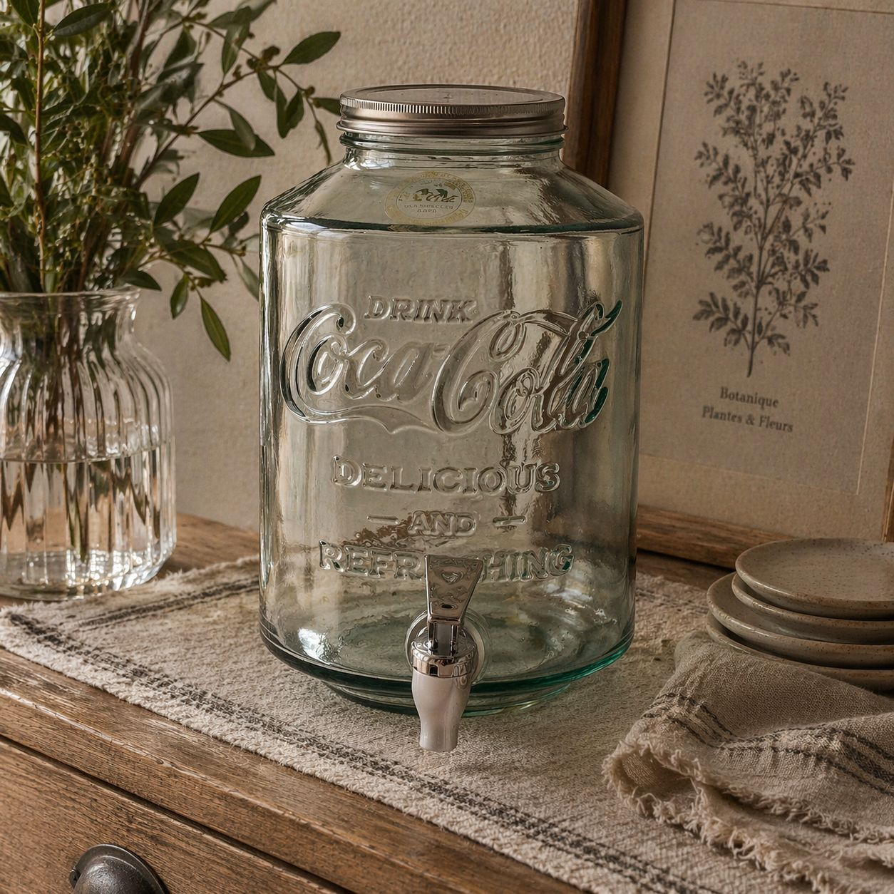 Dispenser coca con rubinetto h 27x20x23 cm 450 cc