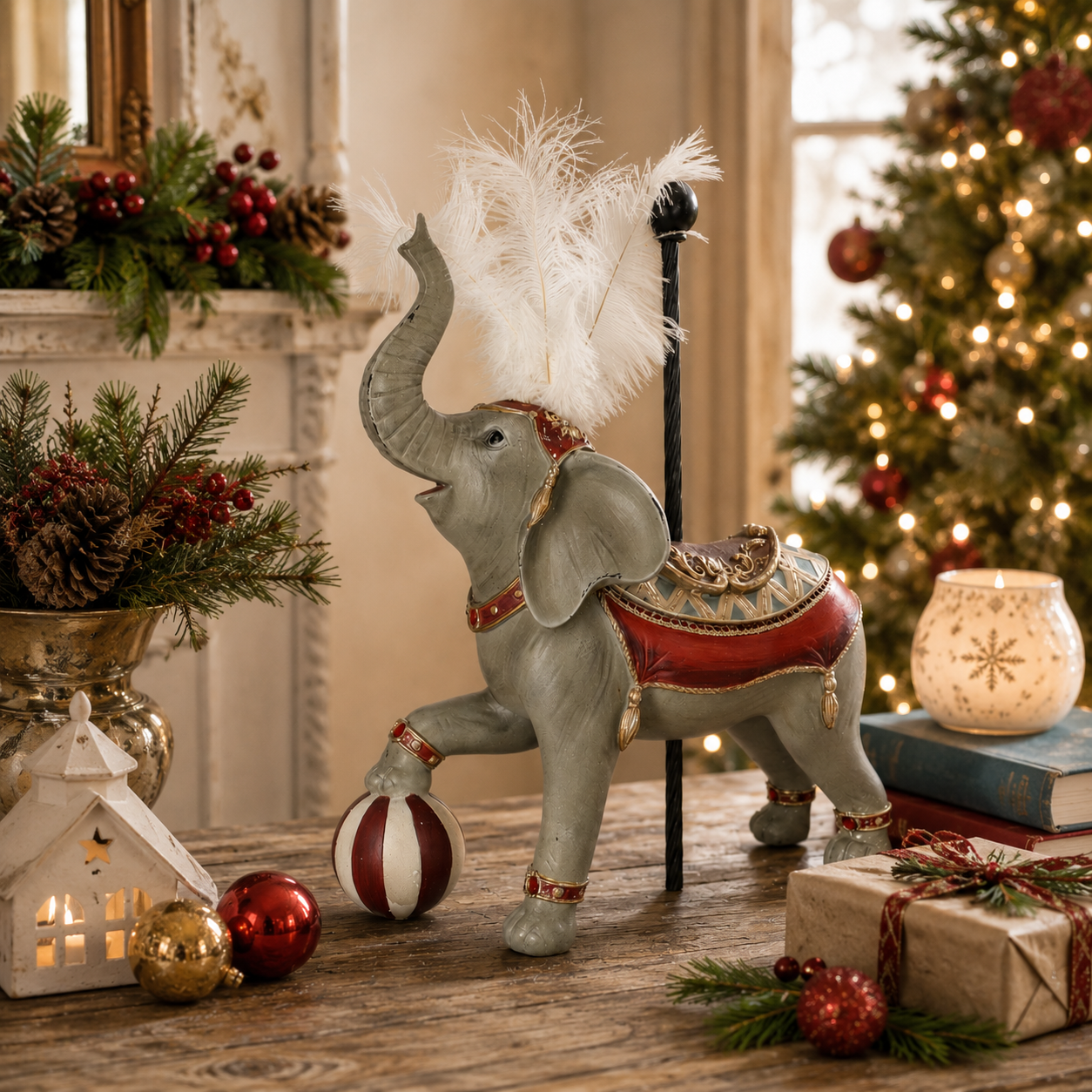 Elefante decorativo in resina h 54 x 43 x 17 cm