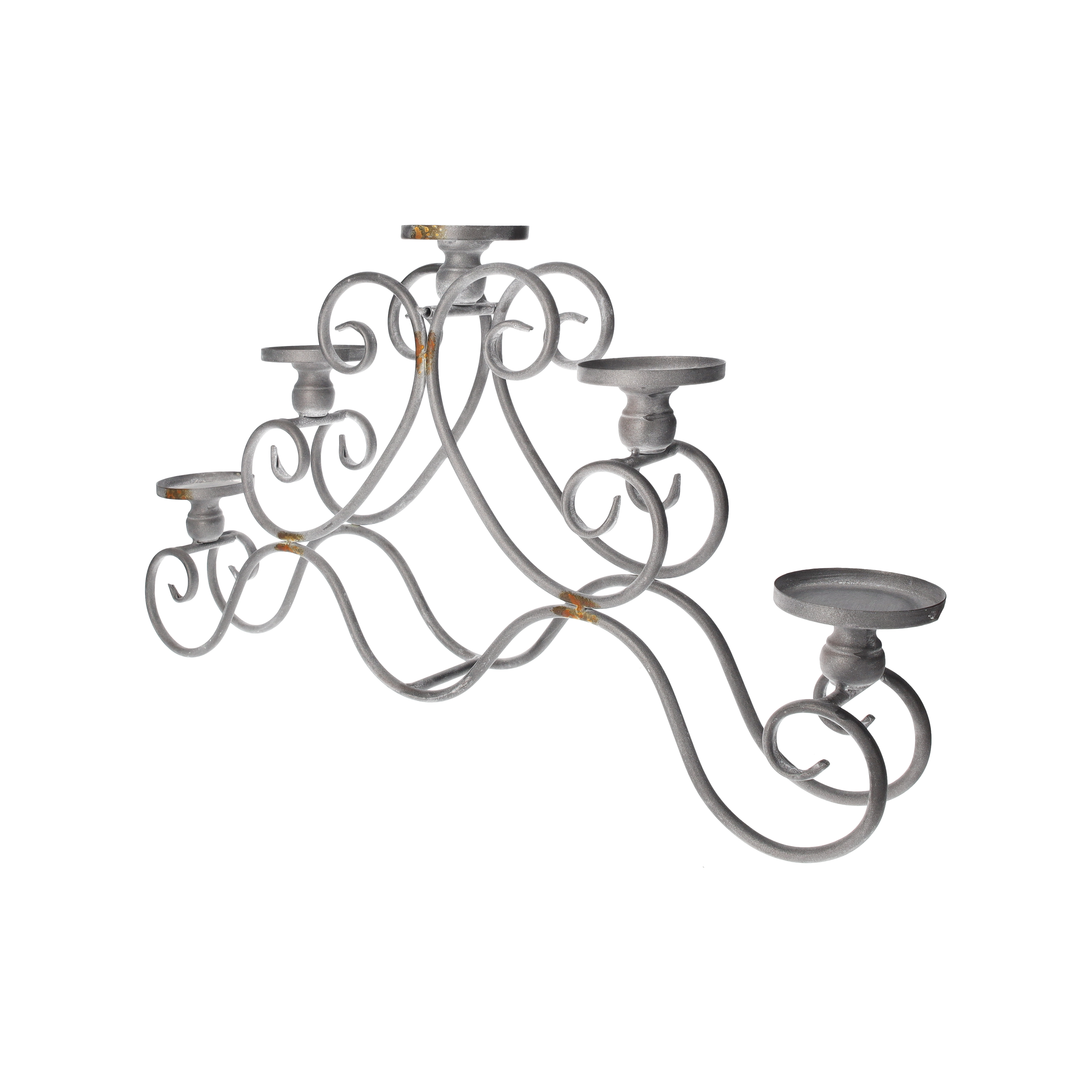 Candelabro 5 posti in ferro  33x58x8