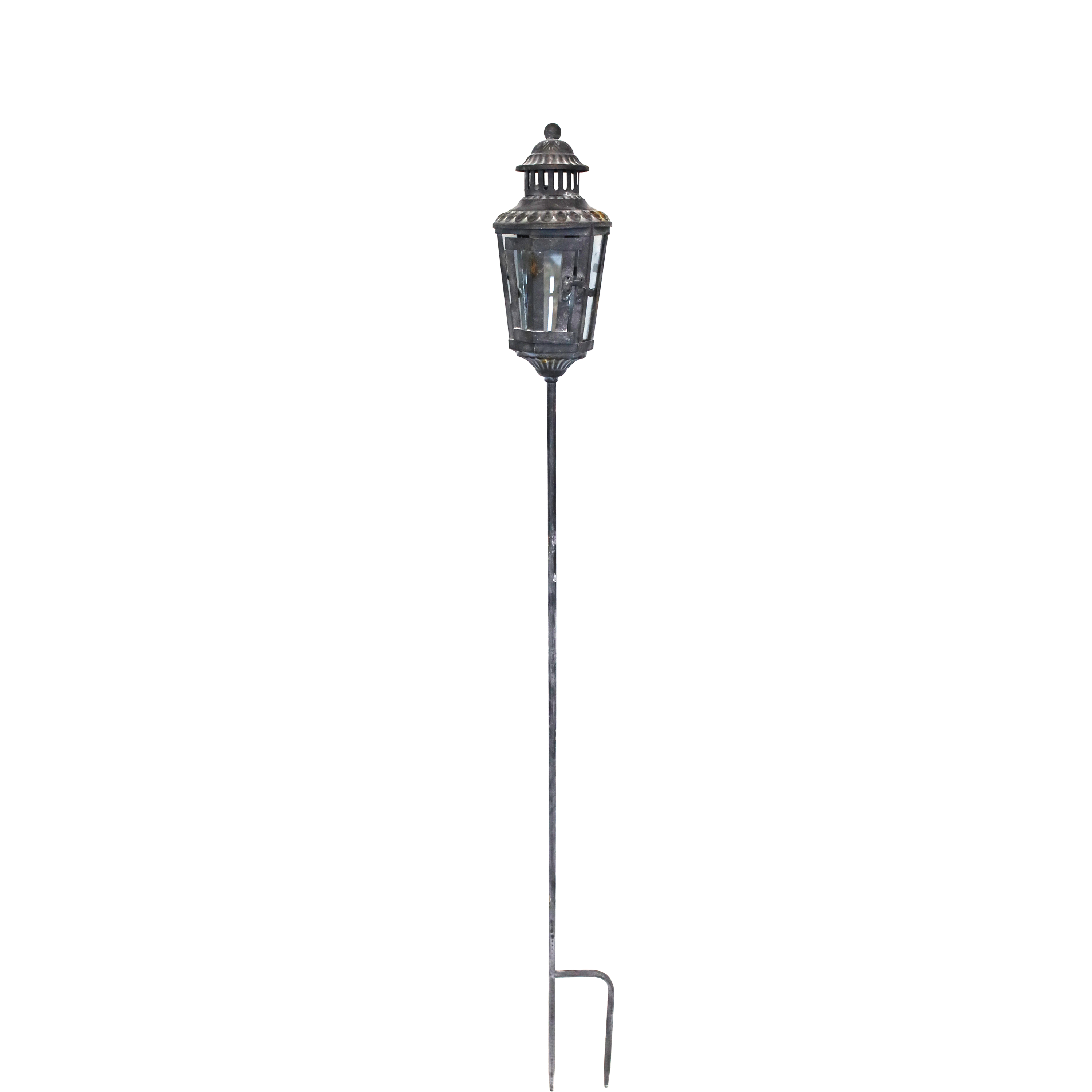 Piantone portacandela h 126 d 12 cm in ferro da giardino