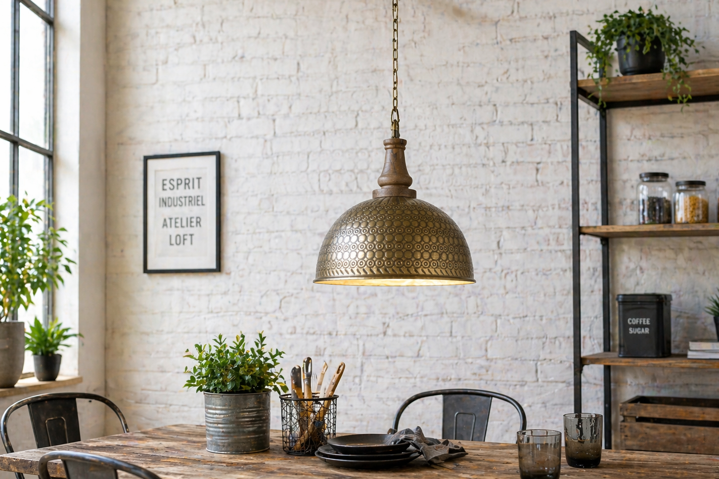 Lampadario gold buccellato d 42 h 39 cm
