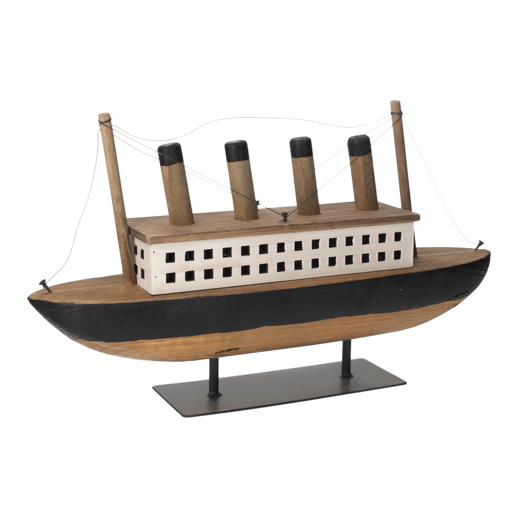 Panfilo decorativo in legno h 30x55x13 cm