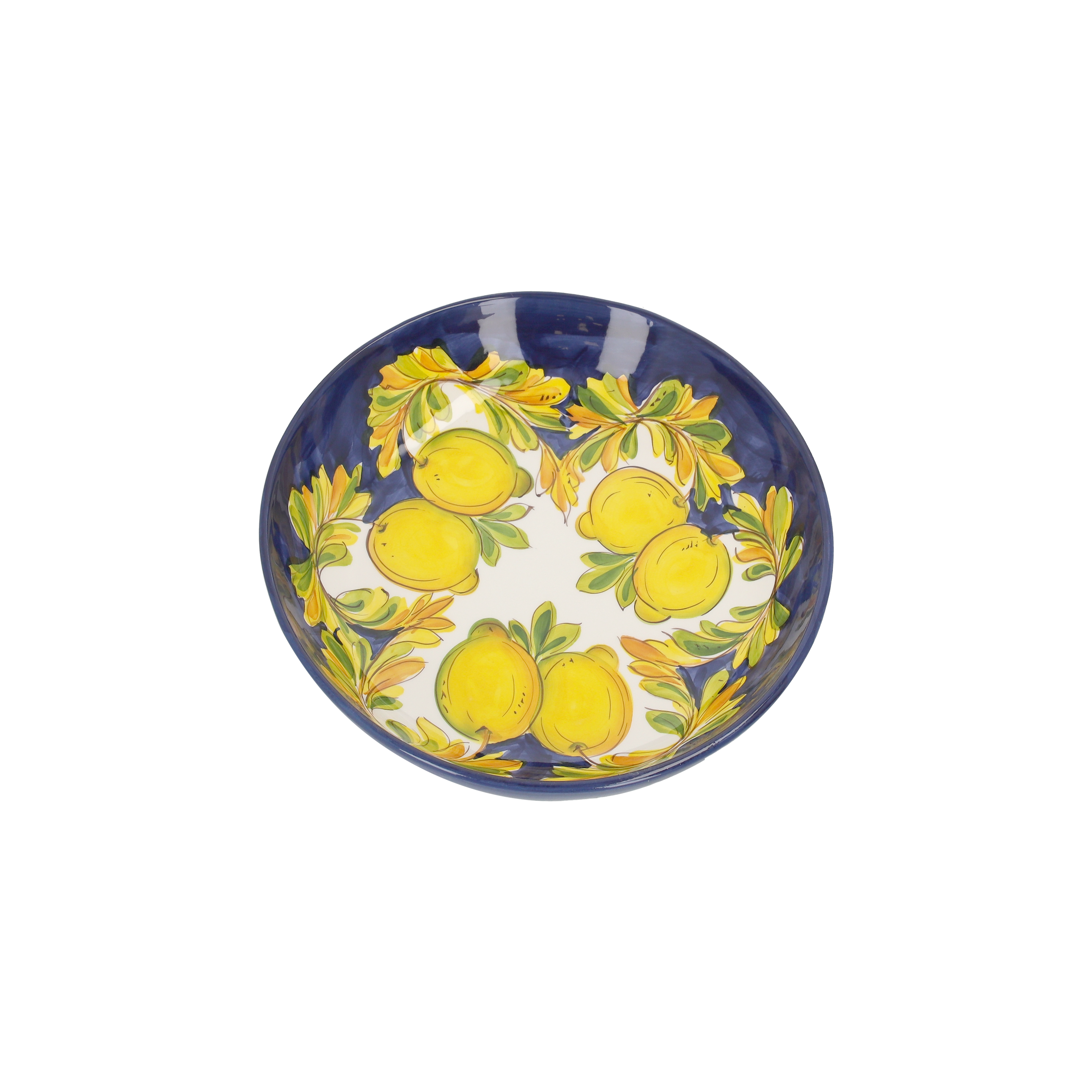 Insalatiera piccola in ceramica di Bassano limoni diametro cm 27
