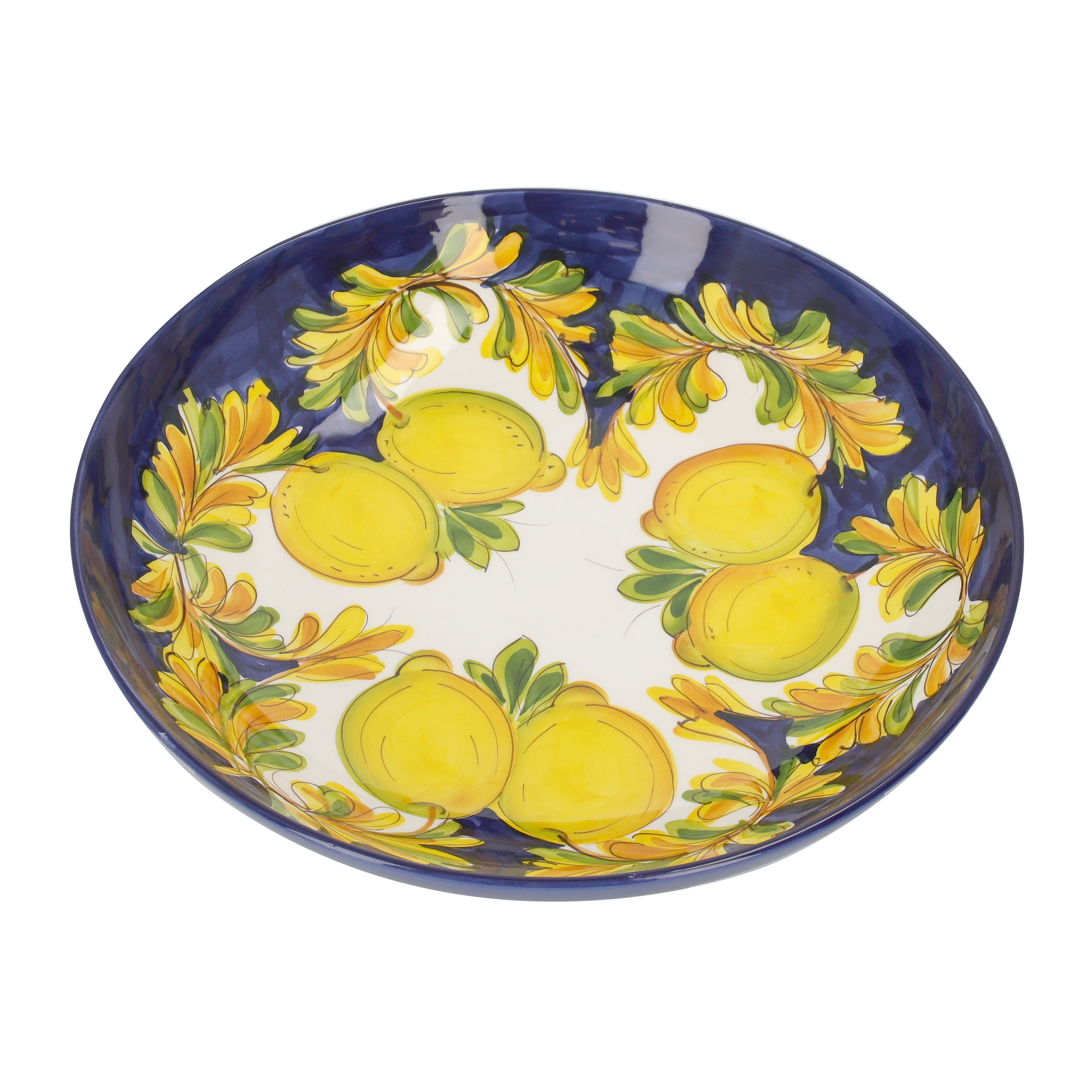 Insalatiera in ceramica di Bassano con limoni