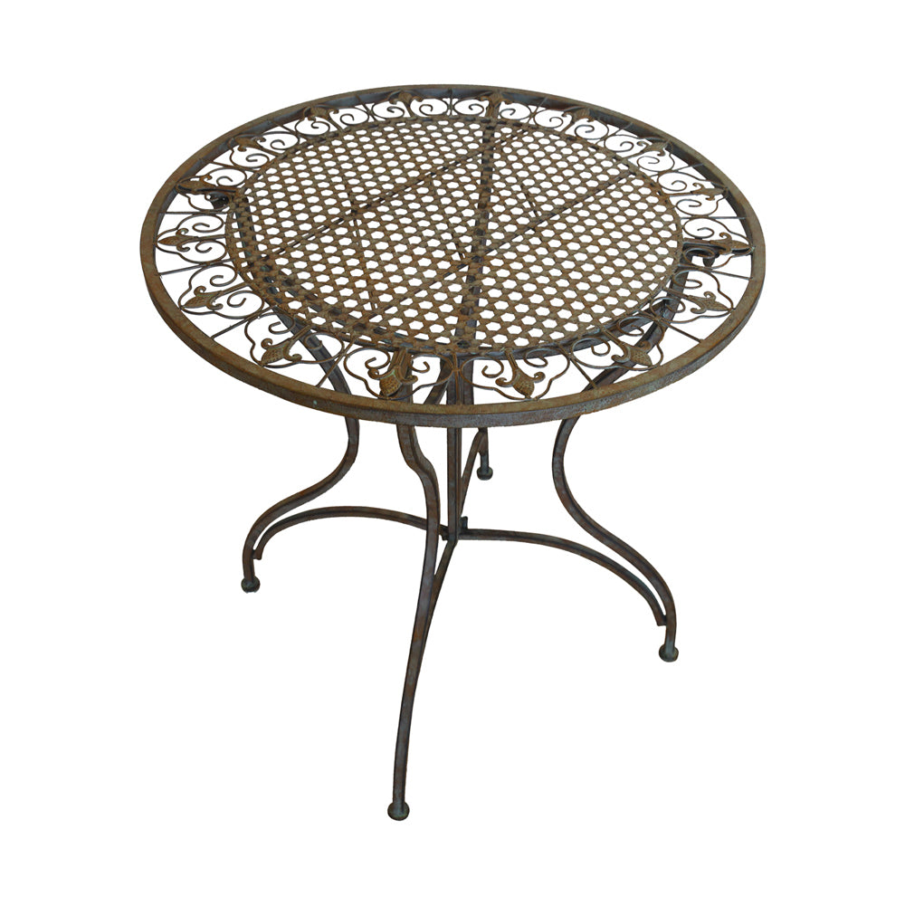 Tavolo in ferro tondo verde inglese d 70 h 75 cm