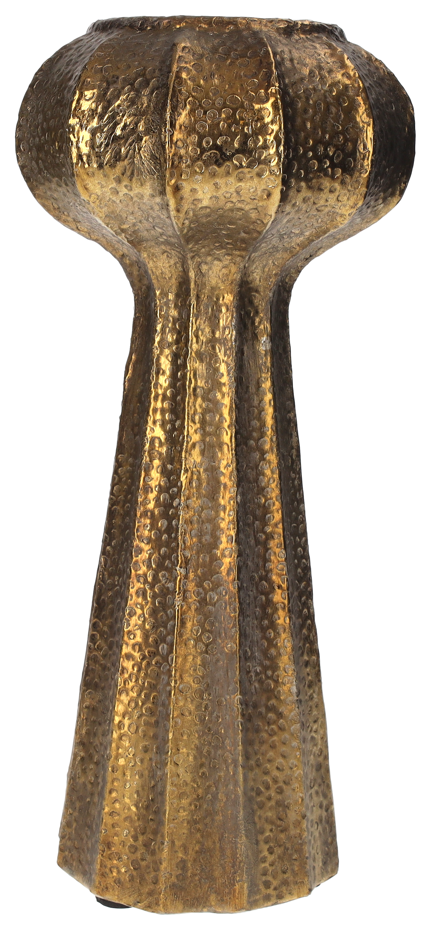 Portacandela metallo gold 35x16 cm