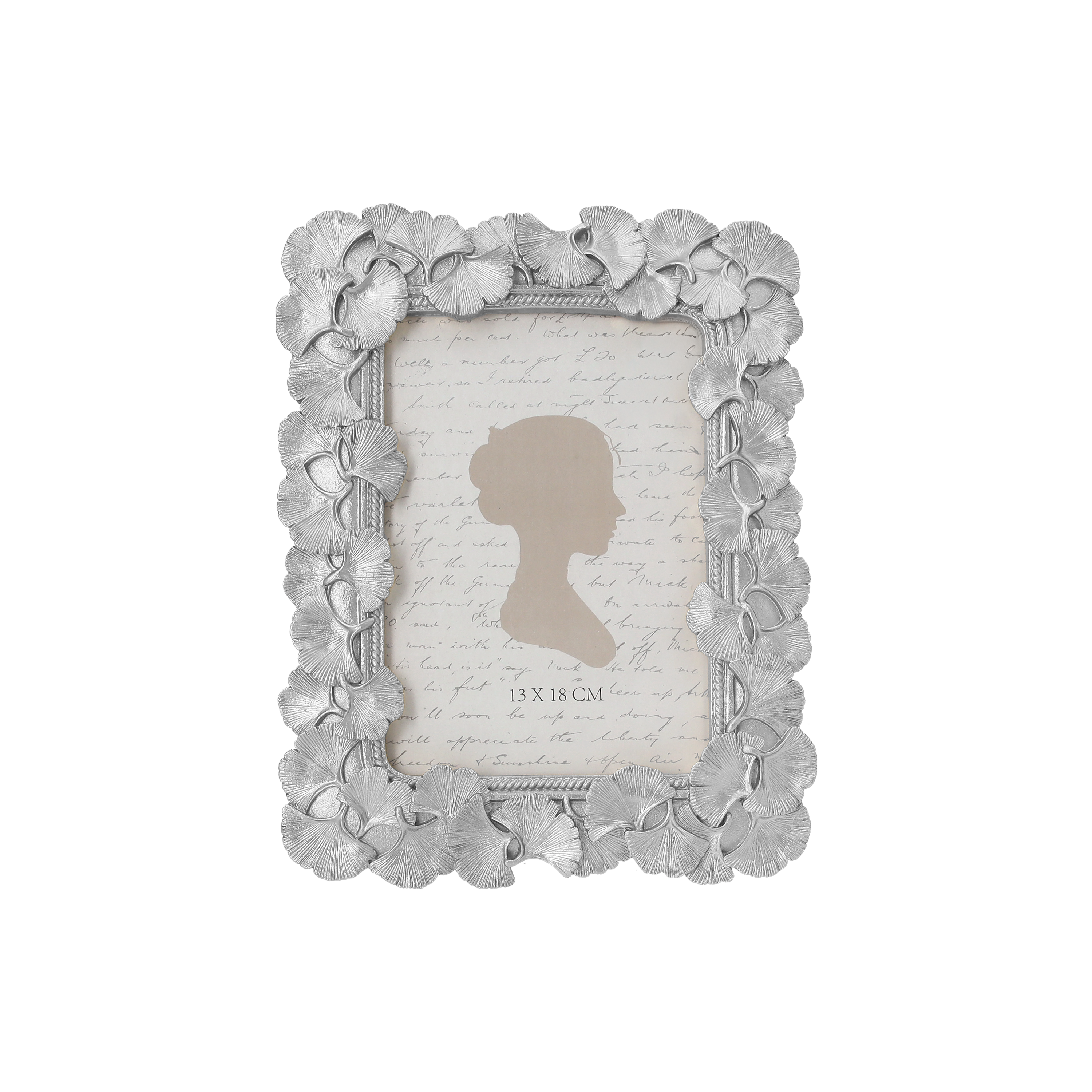 Portafoto resina silver grigio 27,5x32 cm