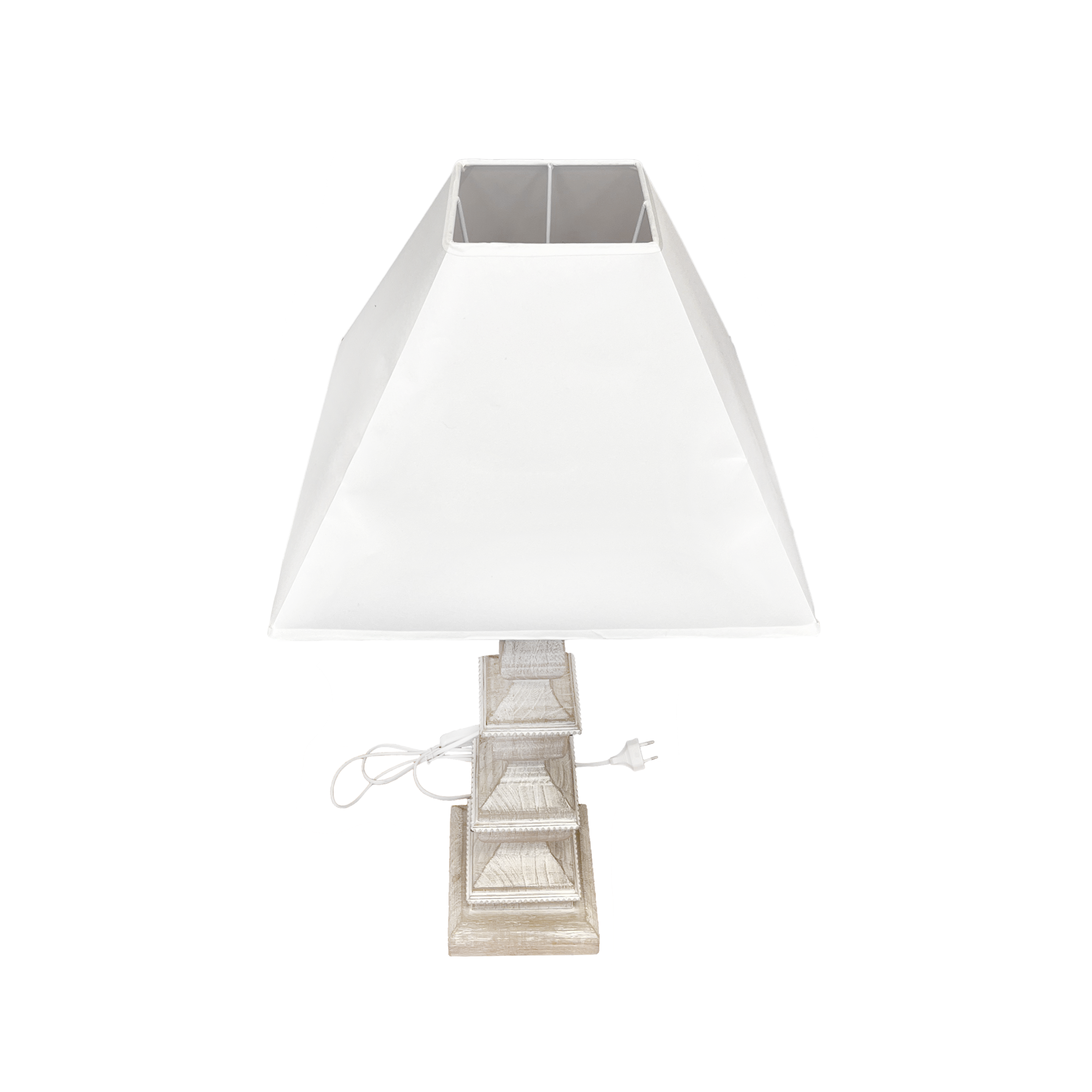 Lampada quadrata con paralume h 90x40x40 cm
