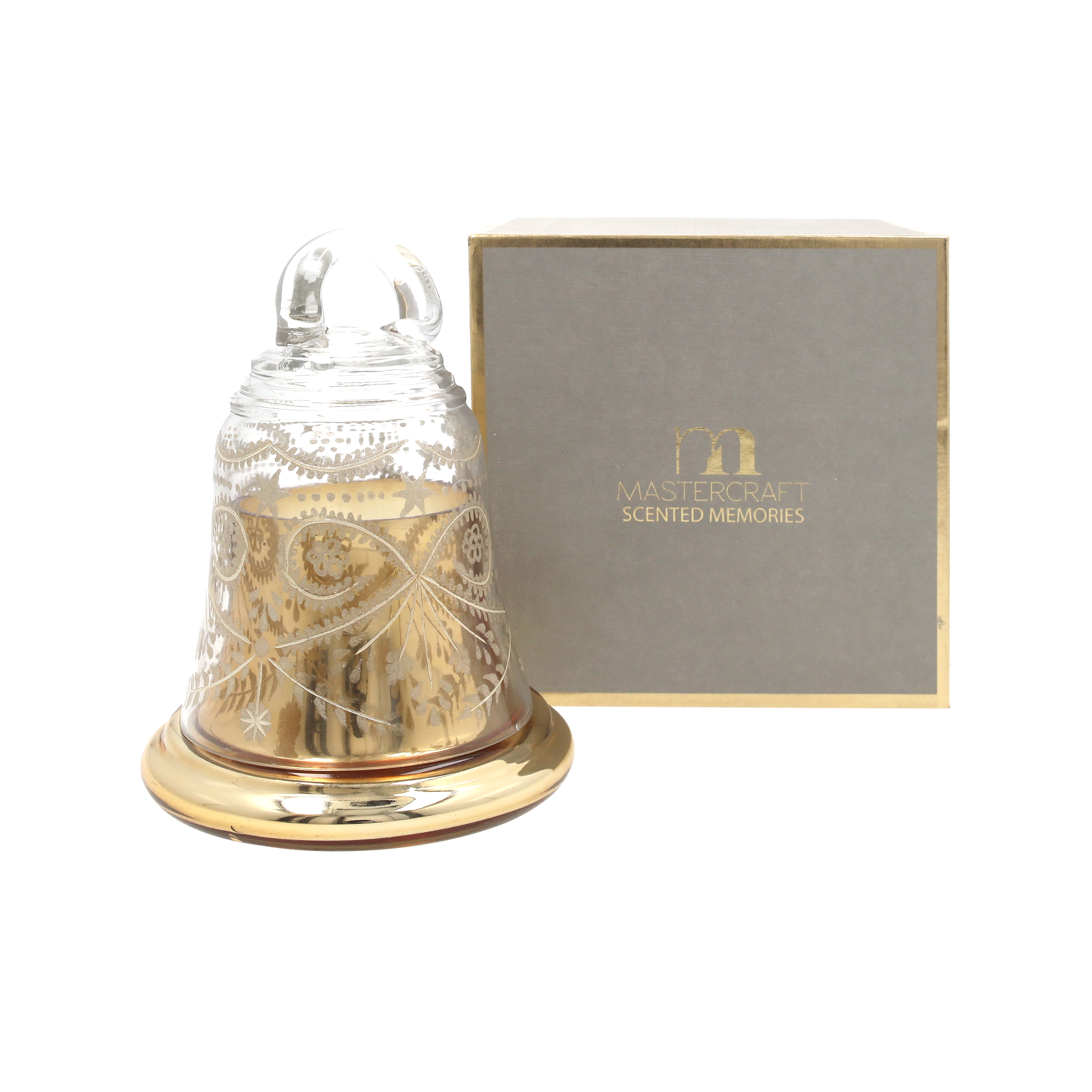 Candela campana gold 20x14 cm